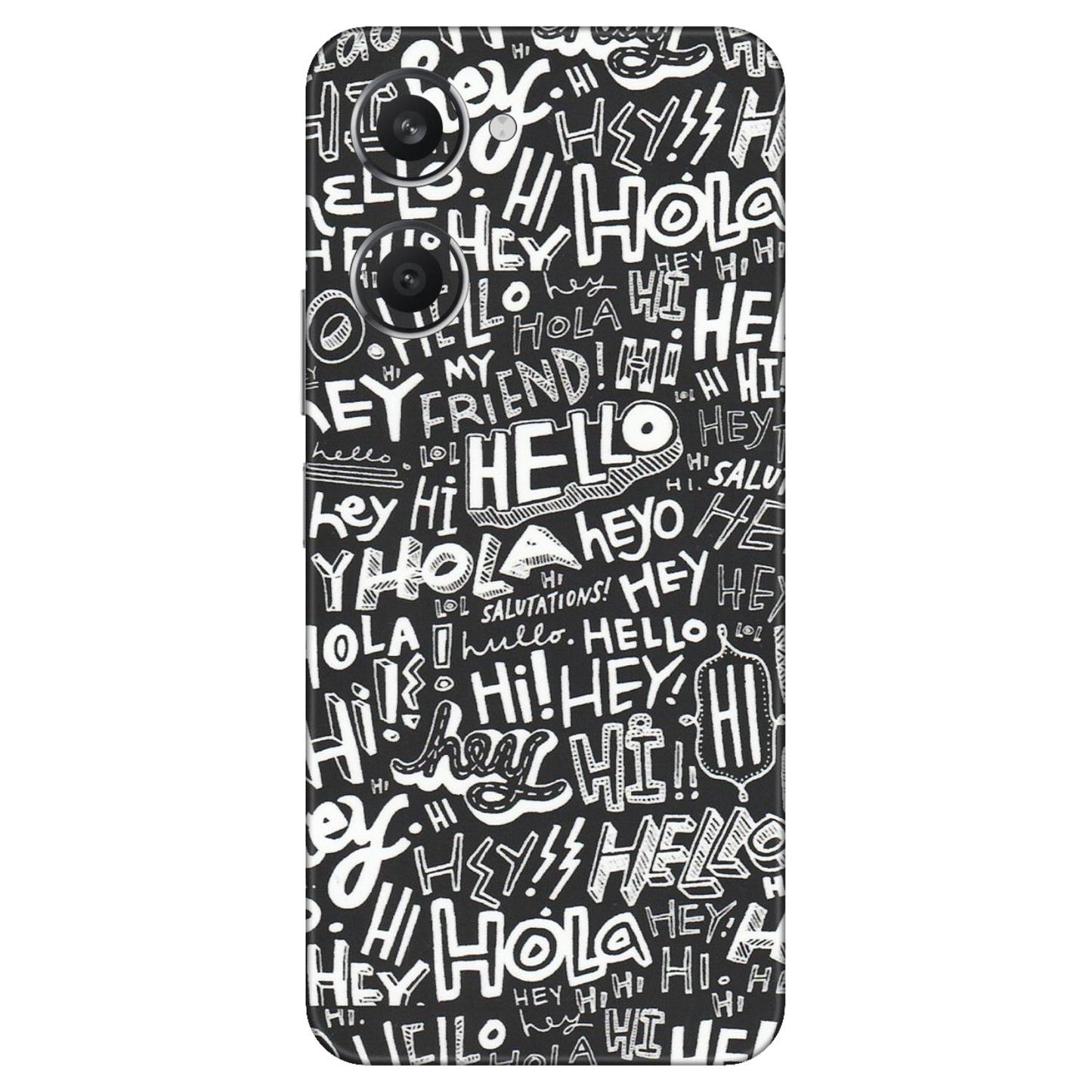 VIVO Y Series Phone Skins (All Models) - Hi Hello Doodles - Matte Finish (M-25) Vivo Y28S (5G)