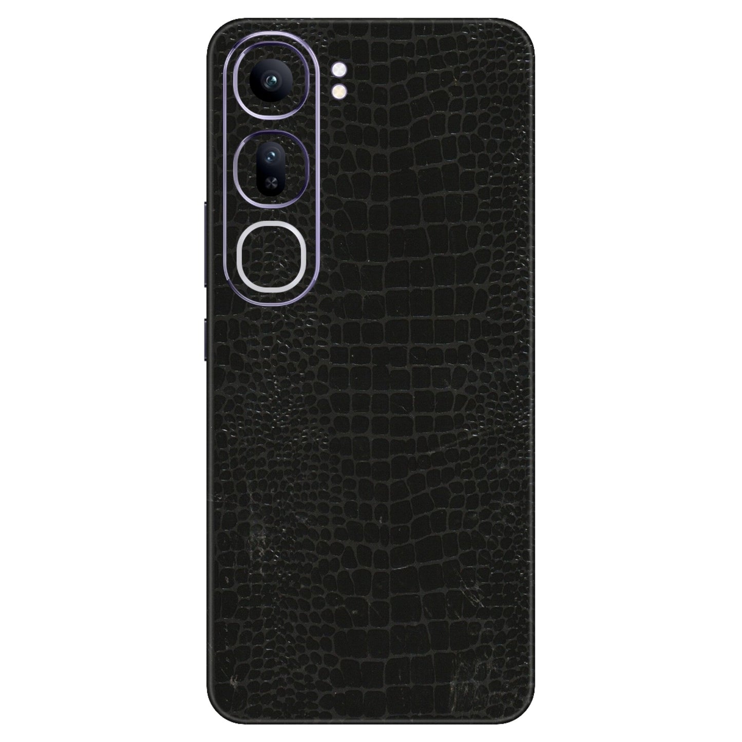 VIVO Y Series Phone Skins (All Models) - Snake Leather Black - 3D Embossed Finish (L-107) Vivo Y300 (5G)
