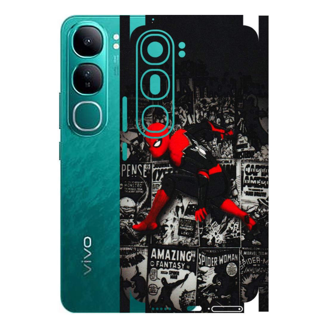VIVO Y Series Phone Skins (All Models) - SpiderMan New - 3D Embossed Finish (L-162) Vivo Y300 (5G)