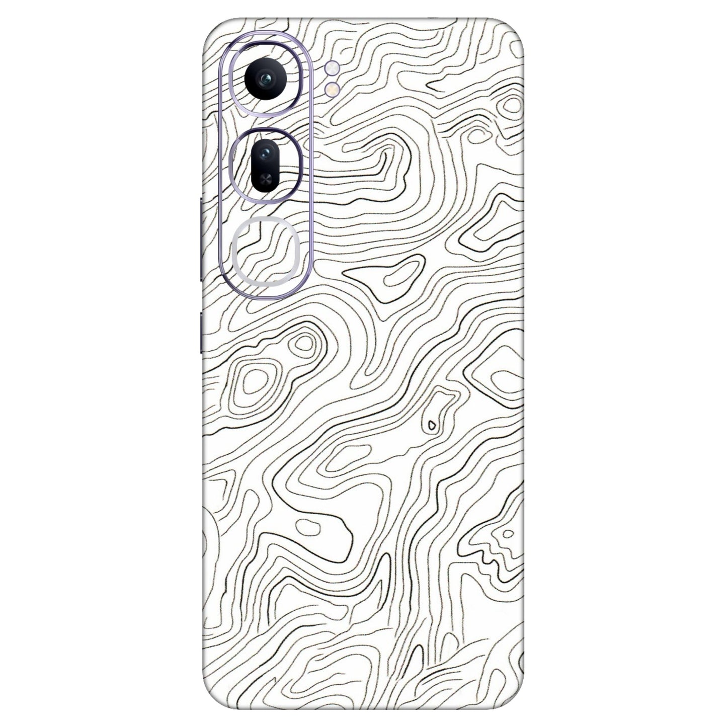 VIVO Y Series Phone Skins (All Models) - White Black Swirls - 3D Embossed Finish (L-219) Vivo Y300 (5G)