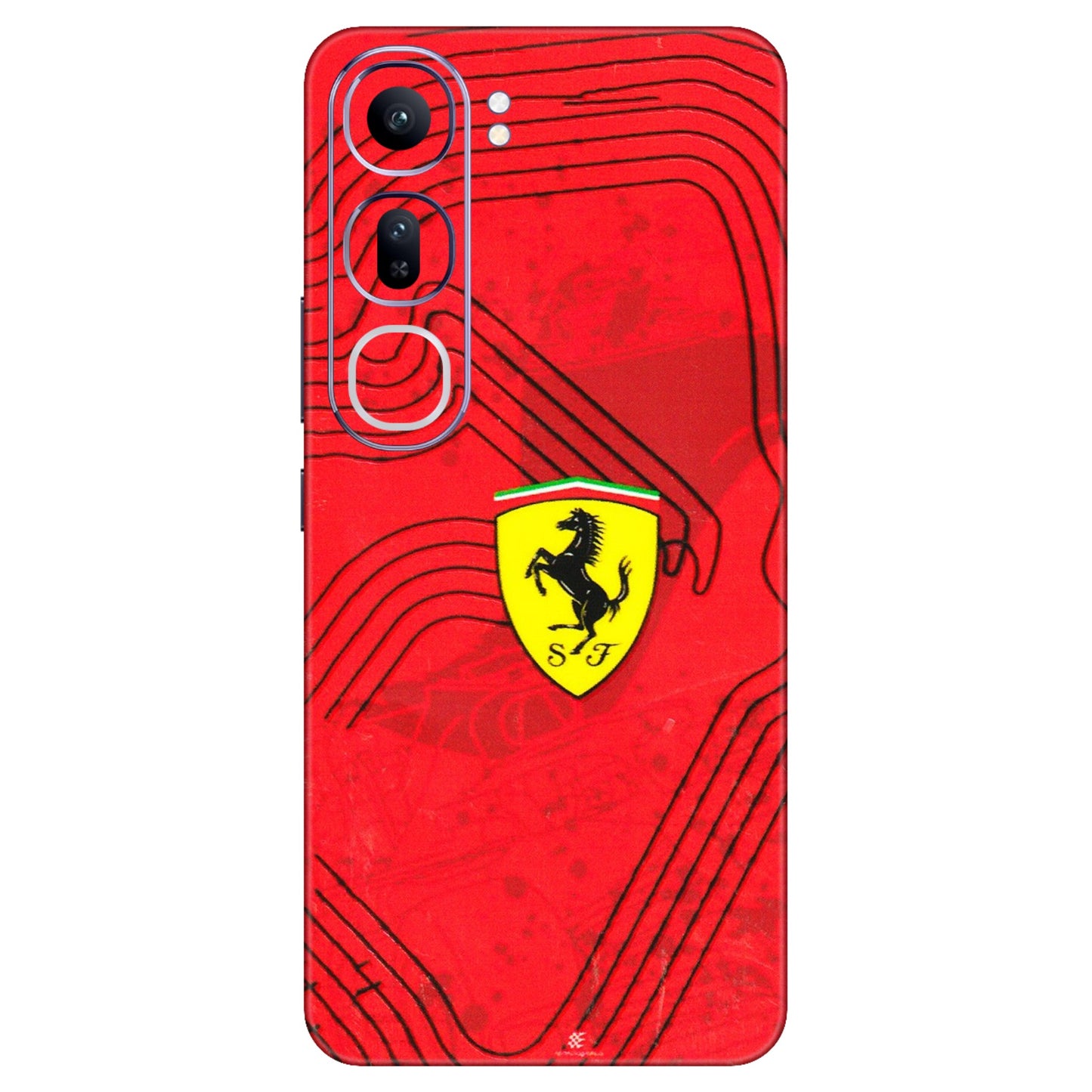 VIVO Y Series Phone Skins (All Models) - Red Ferrari Logo Stylish - 3D Embossed Finish (L-238) Vivo Y300 (5G)