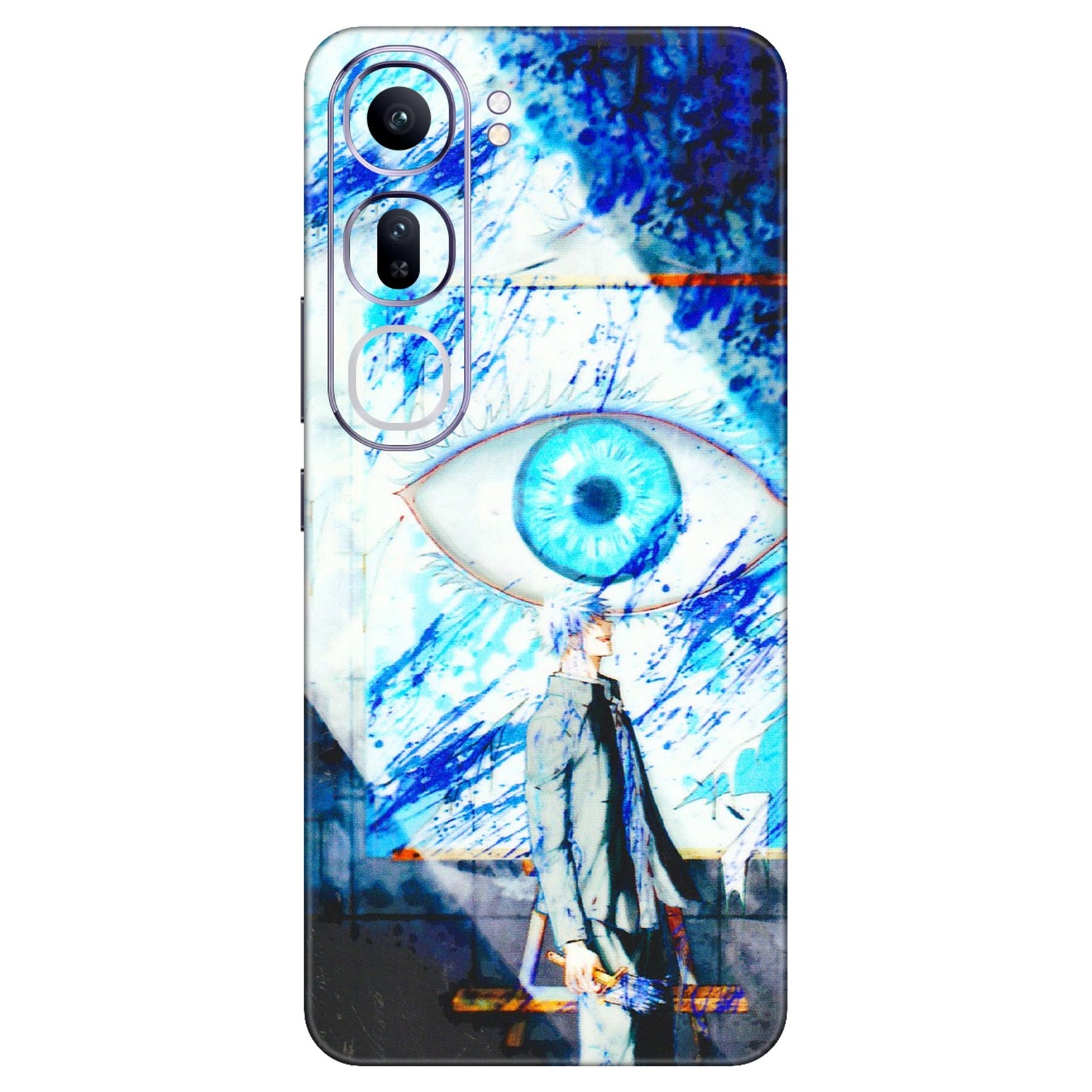VIVO Y Series Phone Skins (All Models) - Anime Sea Blue Eye - 3D Embossed Finish (L-318) Vivo Y300 (5G)