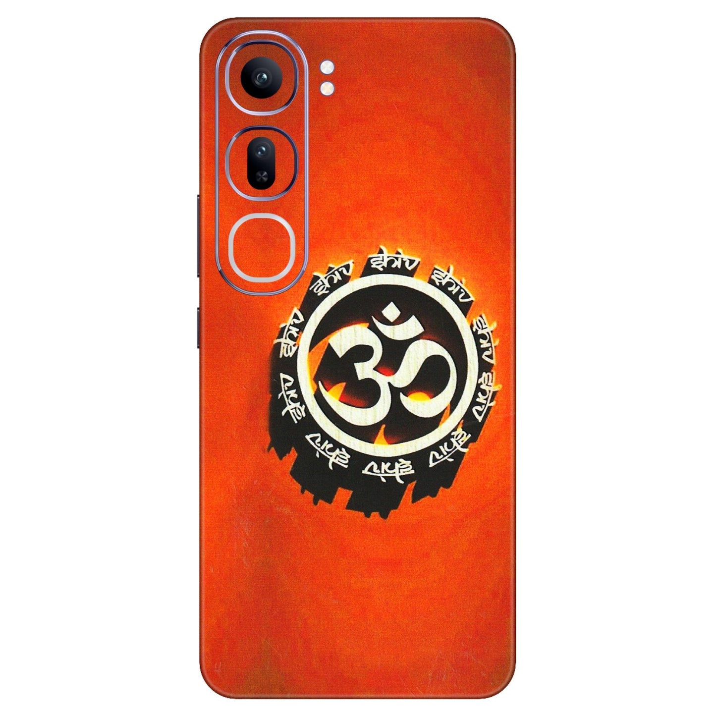 VIVO Y Series Phone Skins (All Models) - Aum Shiv Orange - 3D Embossed Finish (L-32) Vivo Y300 (5G)