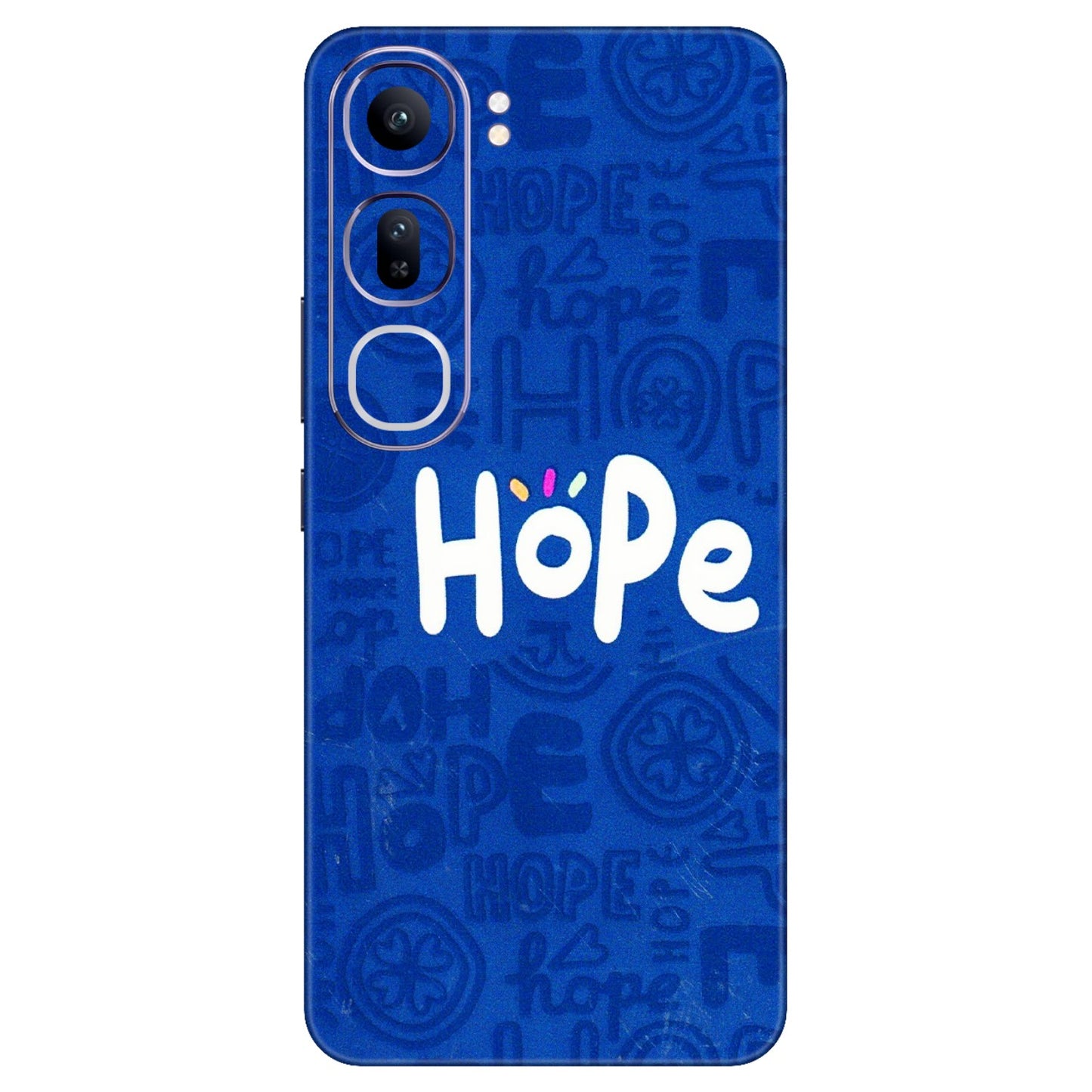 VIVO Y Series Phone Skins (All Models) - Hope Doodles Blue - 3D Embossed Finish (L-43) Vivo Y300 (5G)