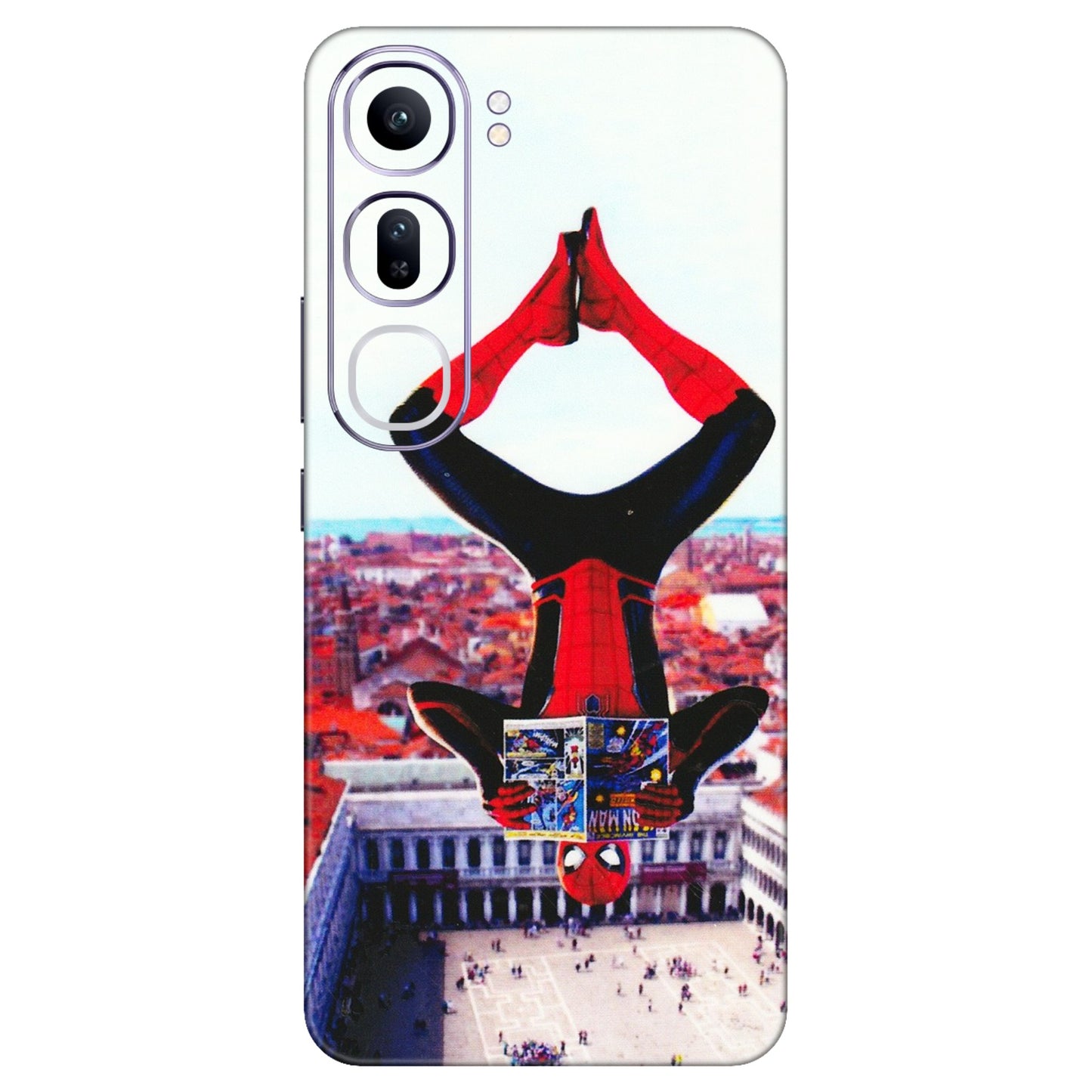 VIVO Y Series Phone Skins (All Models) - Spiderman Hanging - 3D Embossed Finish (L-53) Vivo Y300 (5G)