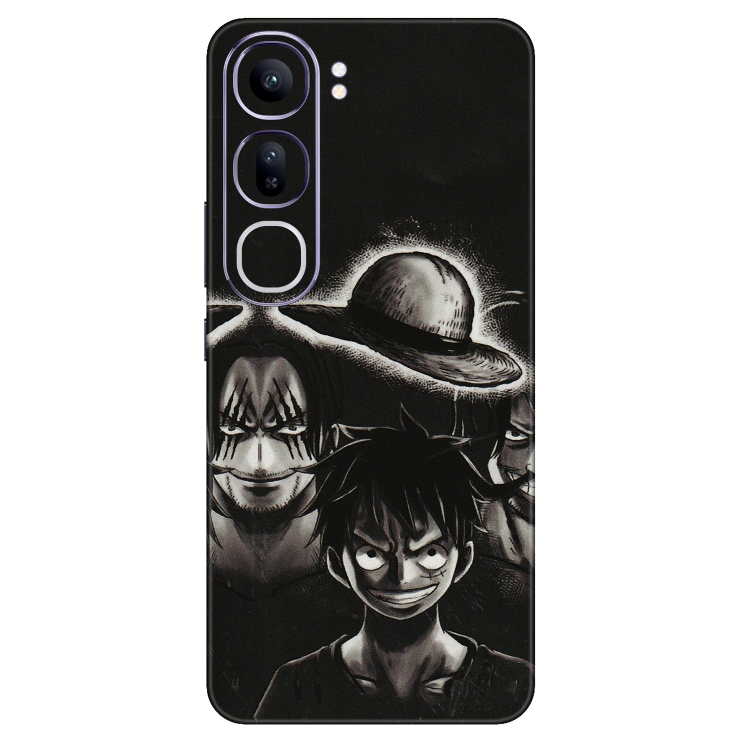 VIVO Y Series Phone Skins (All Models) - Black Luffy Hat - 3D Embossed Finish (L-57) Vivo Y300 (5G)
