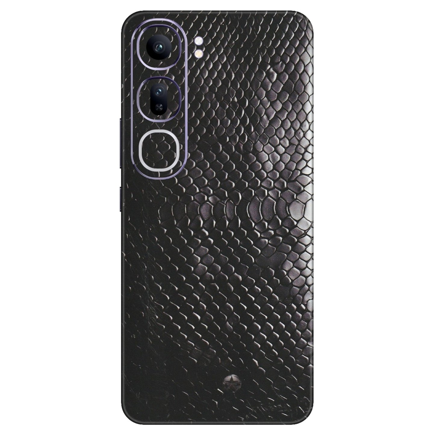 VIVO Y Series Phone Skins (All Models) - Black Snack Leather - Matte Finish (M-147) Vivo Y300 (5G)