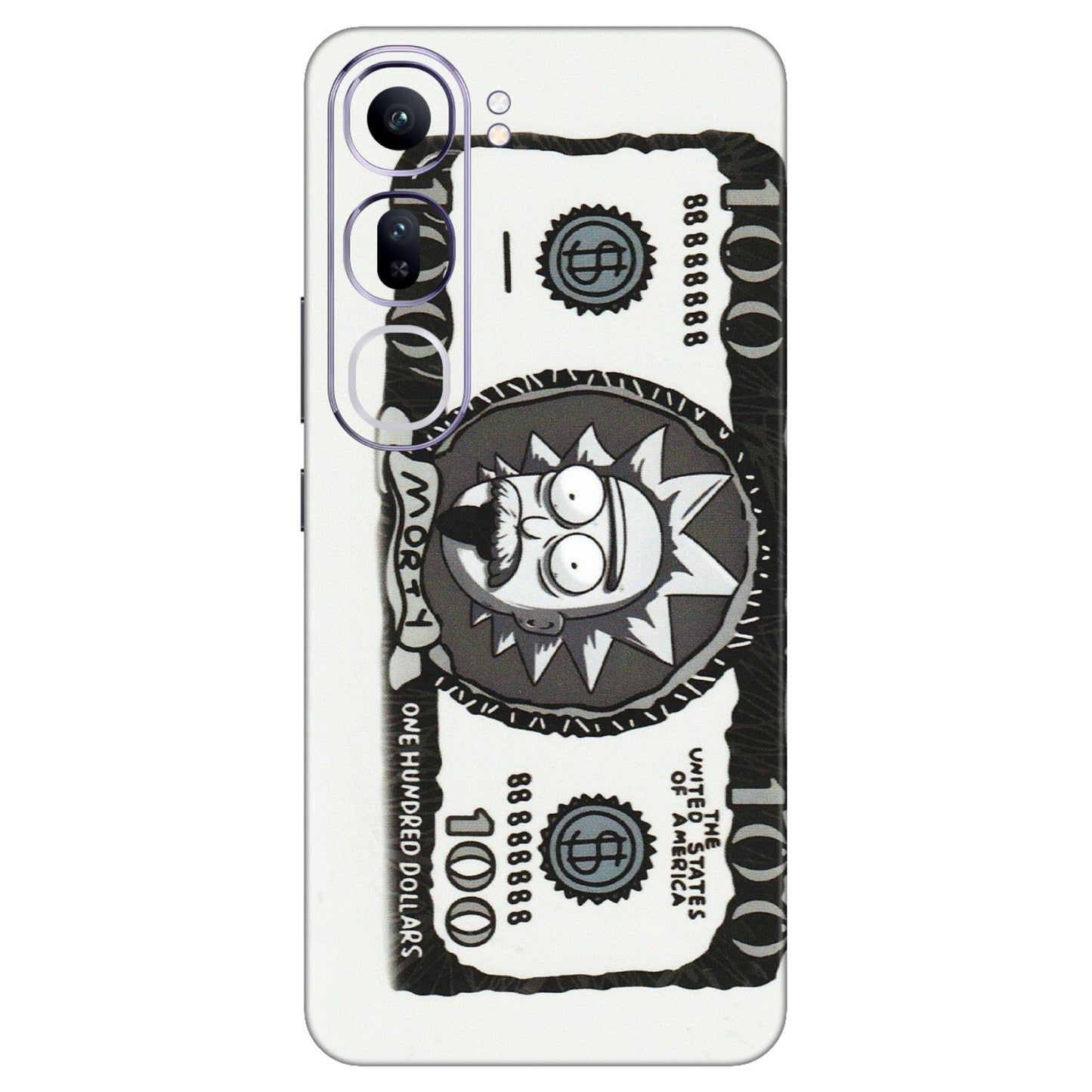 VIVO Y Series Phone Skins (All Models) - Rick And Morty Hundred Dollar Anime - Matte Finish (M-161) Vivo Y300 (5G)