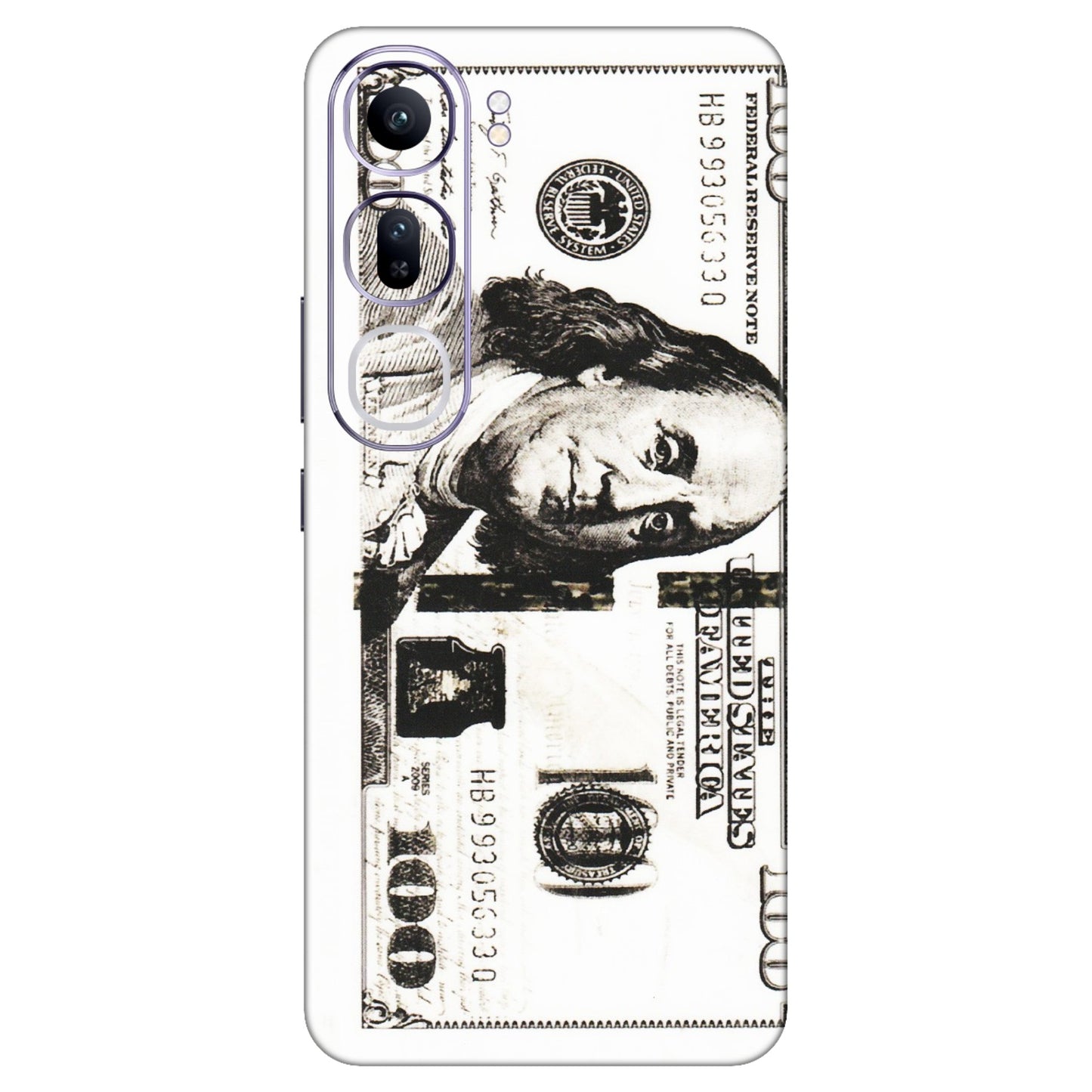VIVO Y Series Phone Skins (All Models) - 100 Dollar Currency - Transparent Finish (T-01) Vivo Y300 (5G)