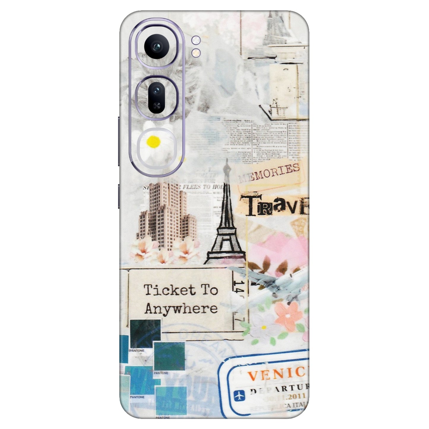 VIVO Y Series Phone Skins (All Models) - Travel Memories - Transparent Finish (T-09) Vivo Y300 (5G)