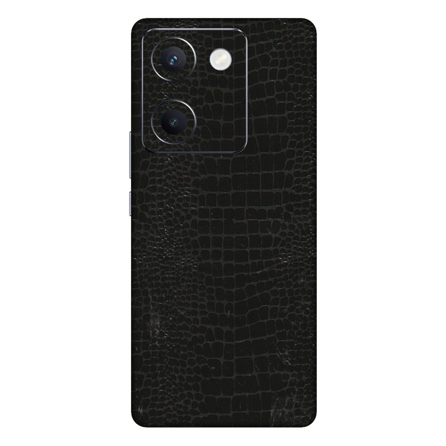 VIVO Y Series Phone Skins (All Models) - Snake Leather Black - 3D Embossed Finish (L-107) Vivo Y300 Plus (5G)