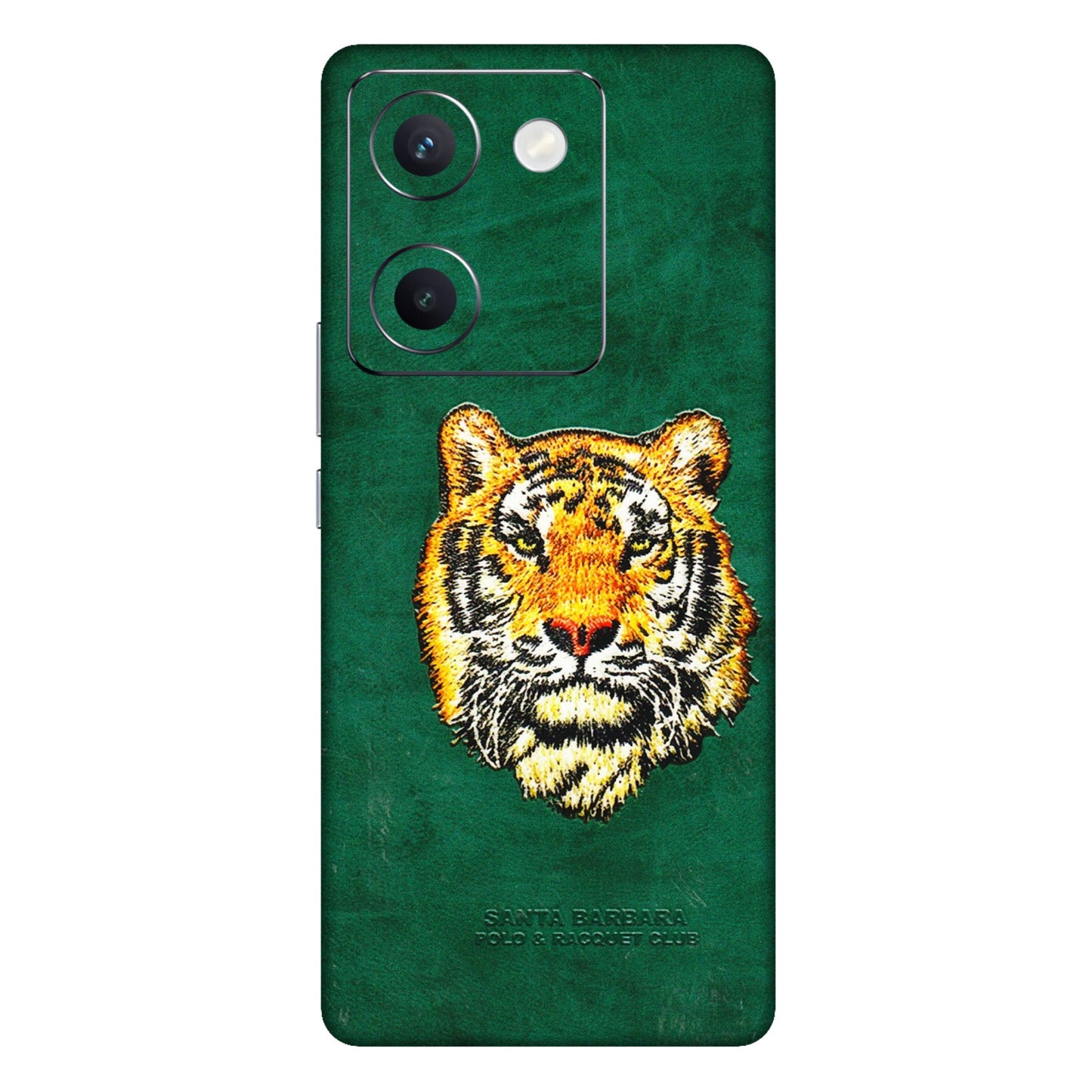 VIVO Y Series Phone Skins (All Models) - Leather Feel Tiger - 3D Embossed Finish (L-111) Vivo Y300 Plus (5G)