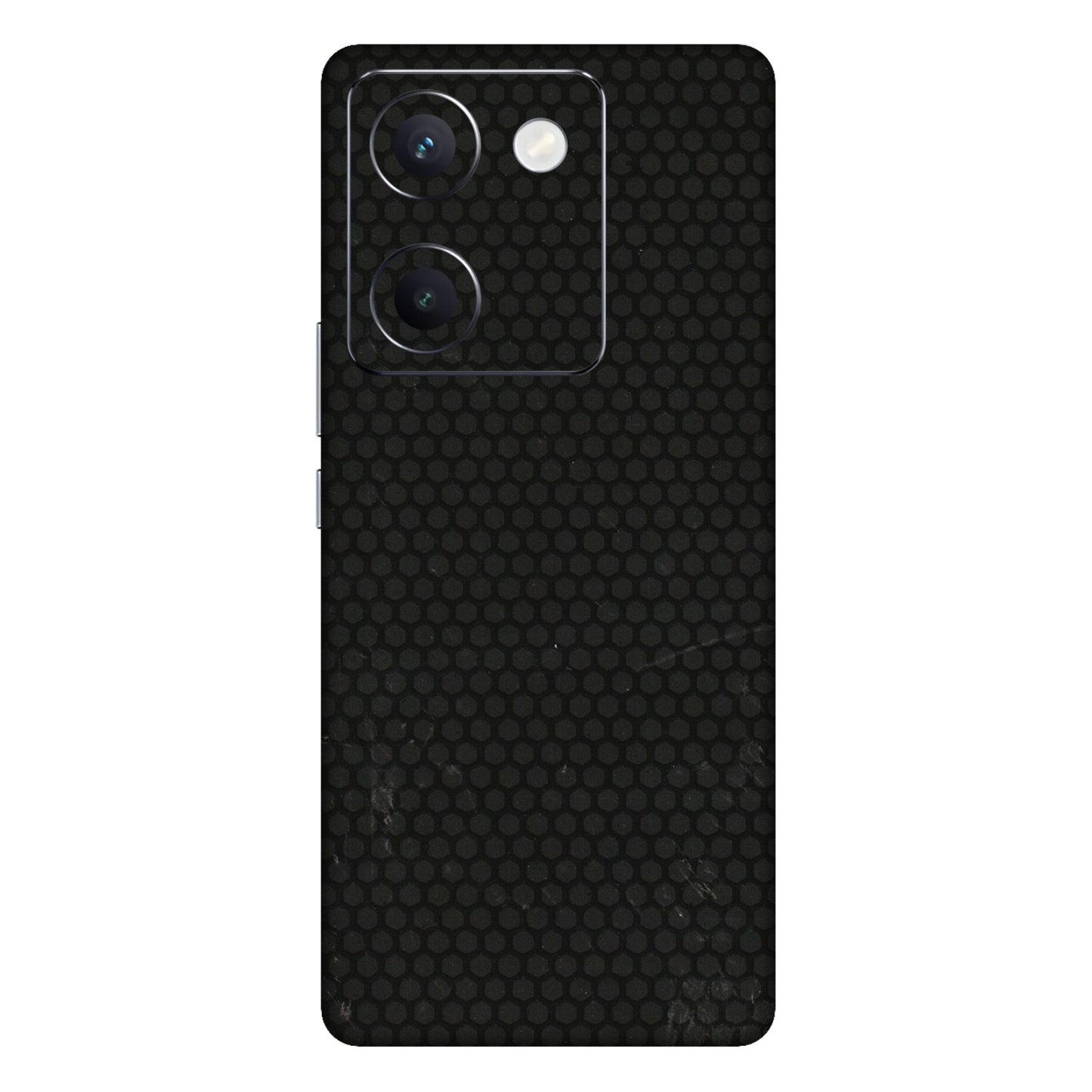 VIVO Y Series Phone Skins (All Models) - Black honeycomb - 3D Embossed Finish (L-114) Vivo Y300 Plus (5G)