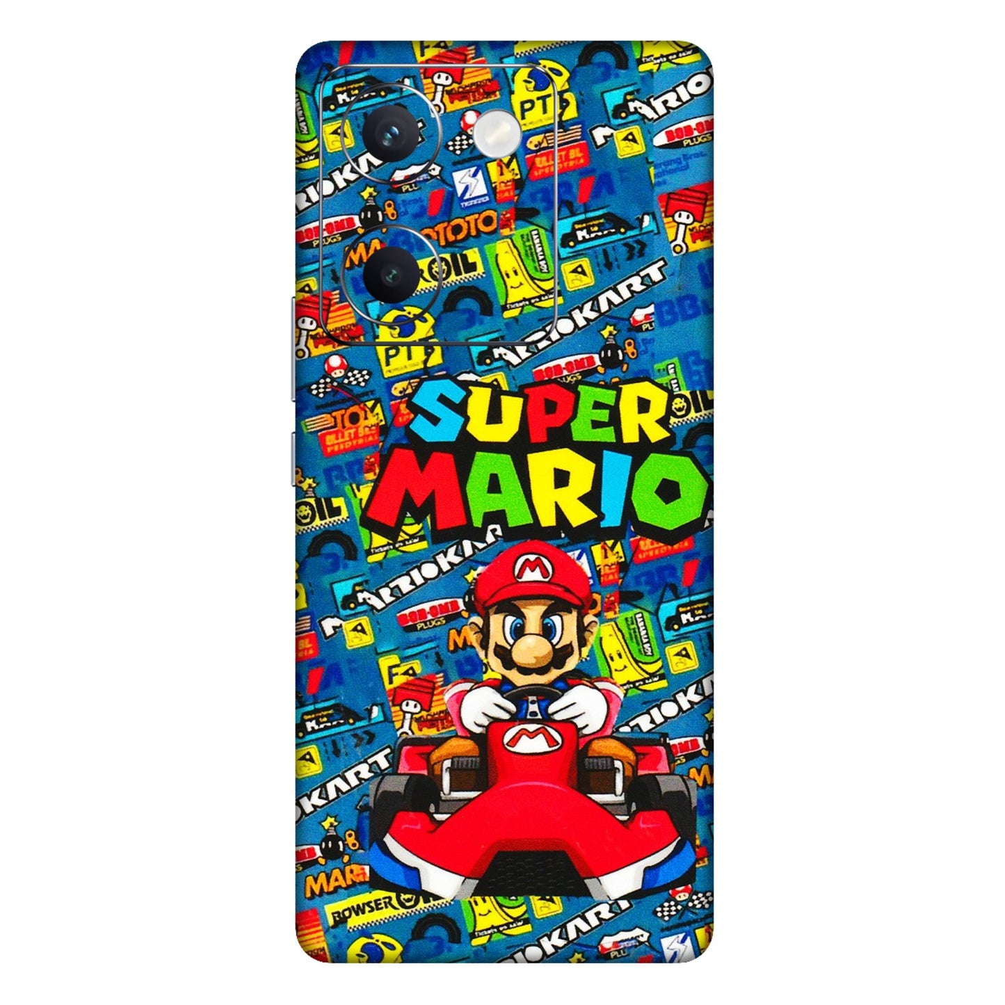 VIVO Y Series Phone Skins (All Models) - Super Mario Kart - 3D Embossed Finish (L-140) Vivo Y300 Plus (5G)