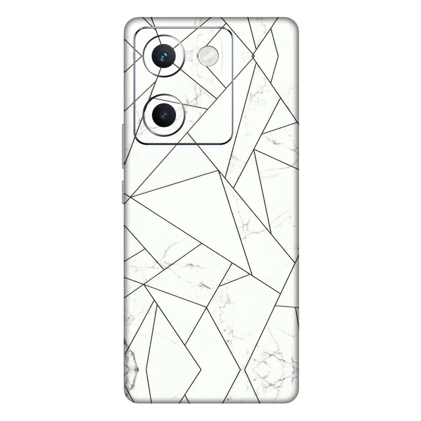 VIVO Y Series Phone Skins (All Models) - Luxury White Marble Effect - 3D Embossed Finish (L-168) Vivo Y300 Plus (5G)