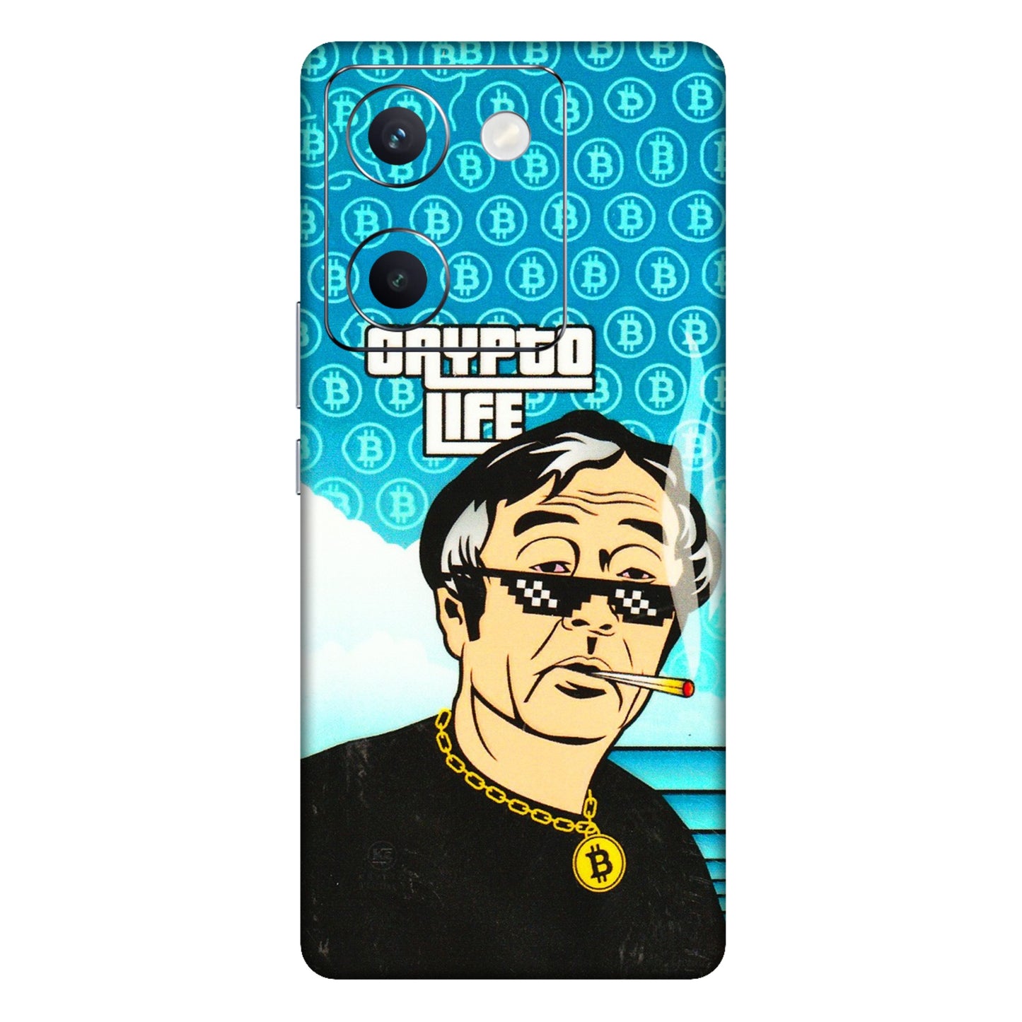 VIVO Y Series Phone Skins (All Models) - Crypto Thug Life - 3D Embossed Finish (L-179) Vivo Y300 Plus (5G)