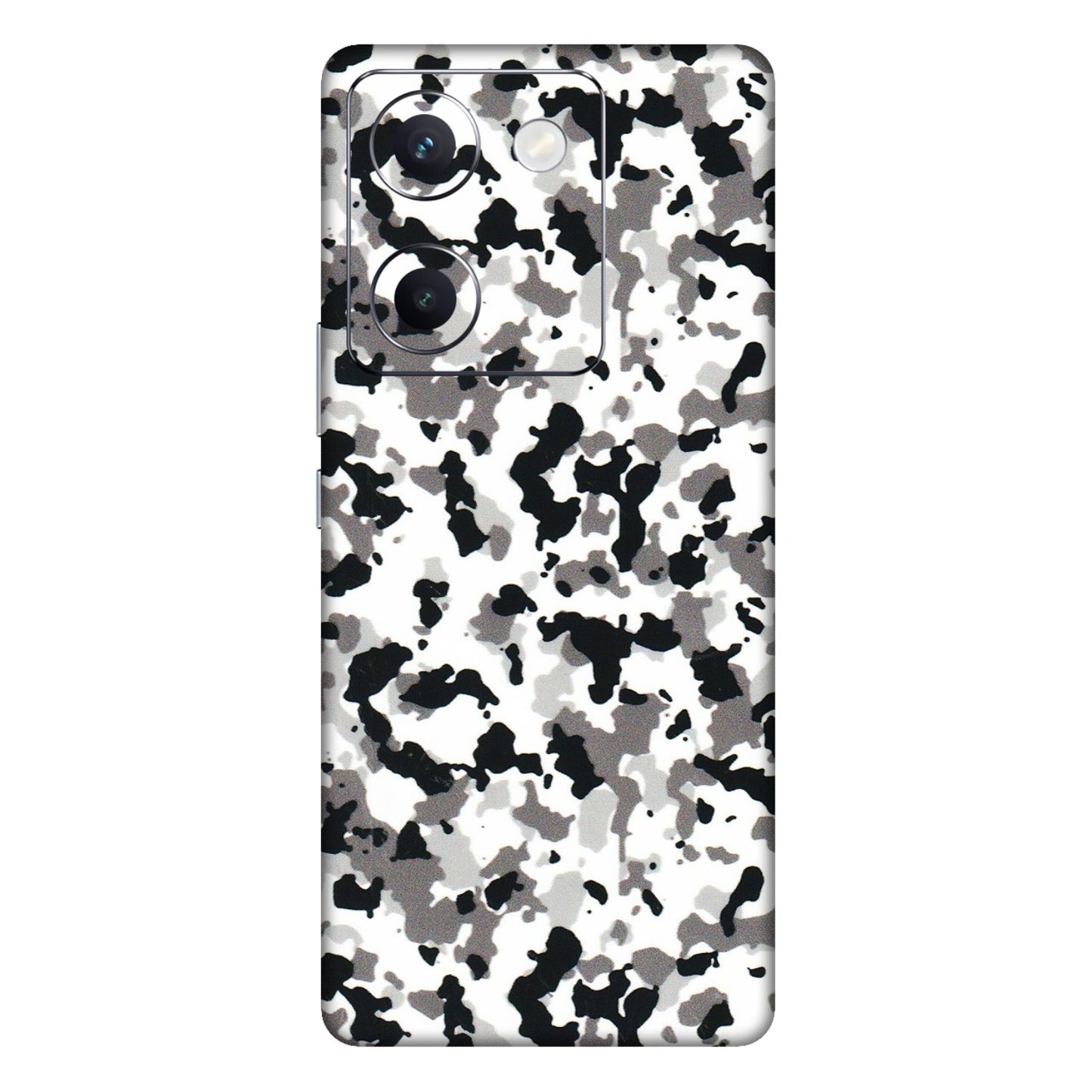 VIVO Y Series Phone Skins (All Models) - White Black Camouflage - 3D Embossed Finish (L-18) Vivo Y300 Plus (5G)