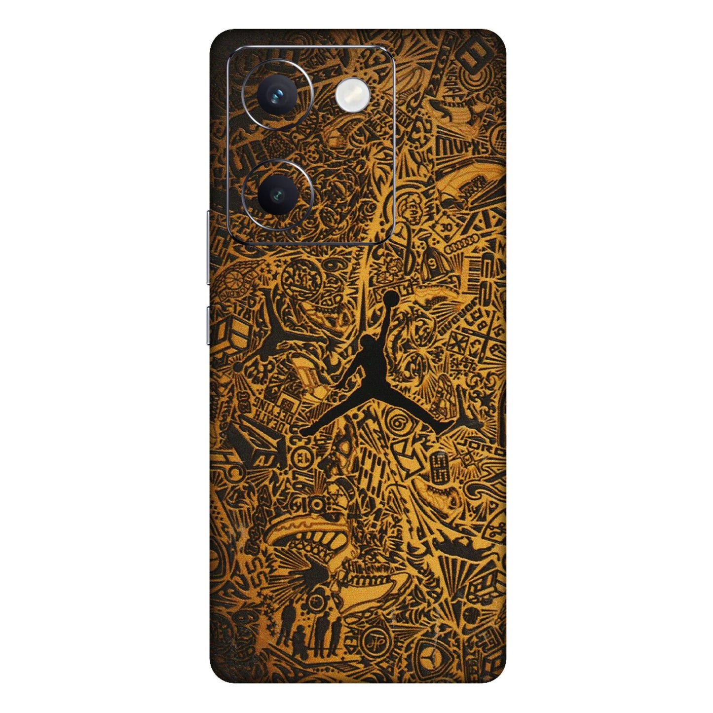 VIVO Y Series Phone Skins (All Models) - Premium Gold Basketball Player - 3D Embossed Finish (L-236) Vivo Y300 Plus (5G)