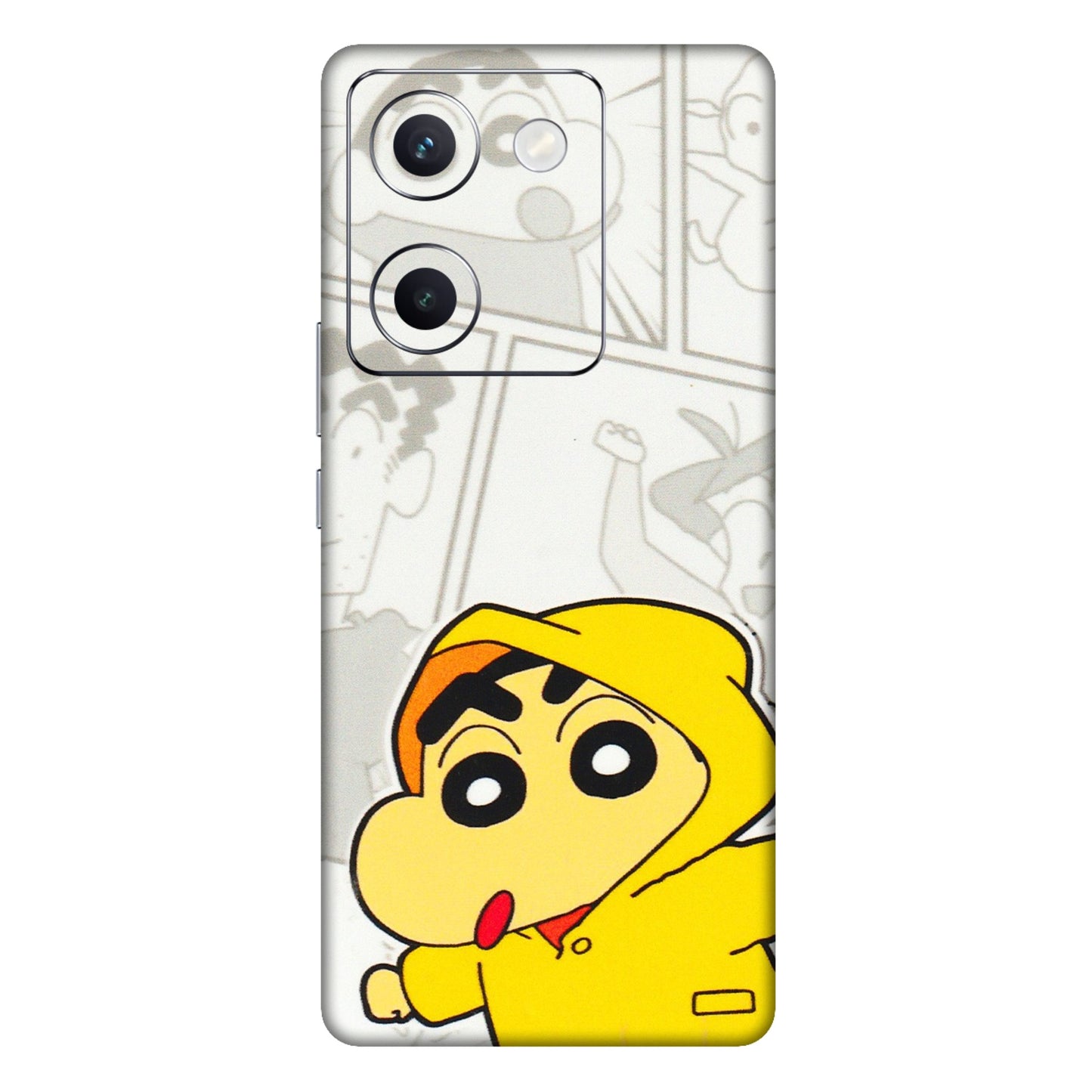 VIVO Y Series Phone Skins (All Models) - Yellow Shinchan Comic - 3D Embossed Finish (L-246) Vivo Y300 Plus (5G)