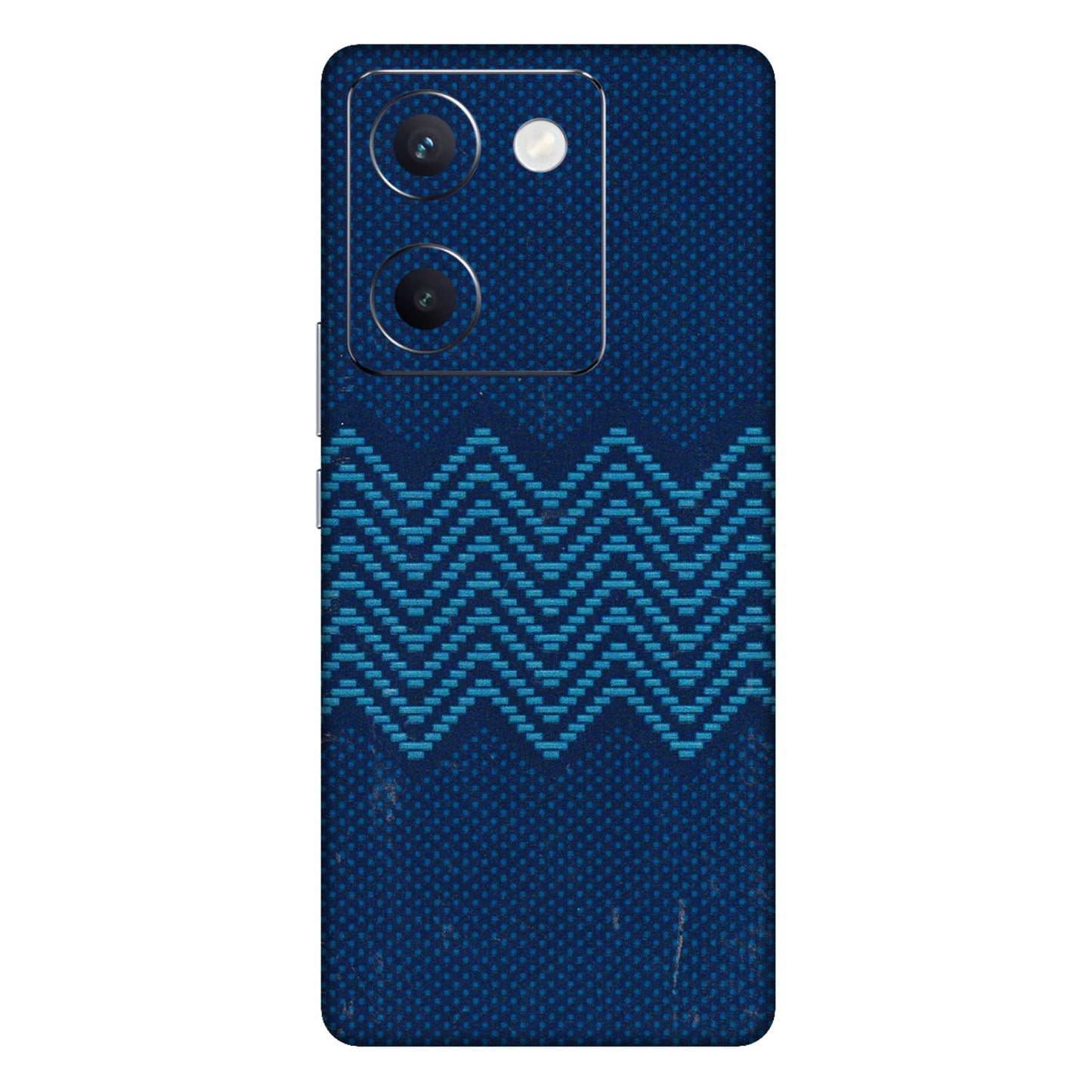 VIVO Y Series Phone Skins (All Models) - Blue Sober Waves - 3D Embossed Finish (L-306) Vivo Y300 Plus (5G)
