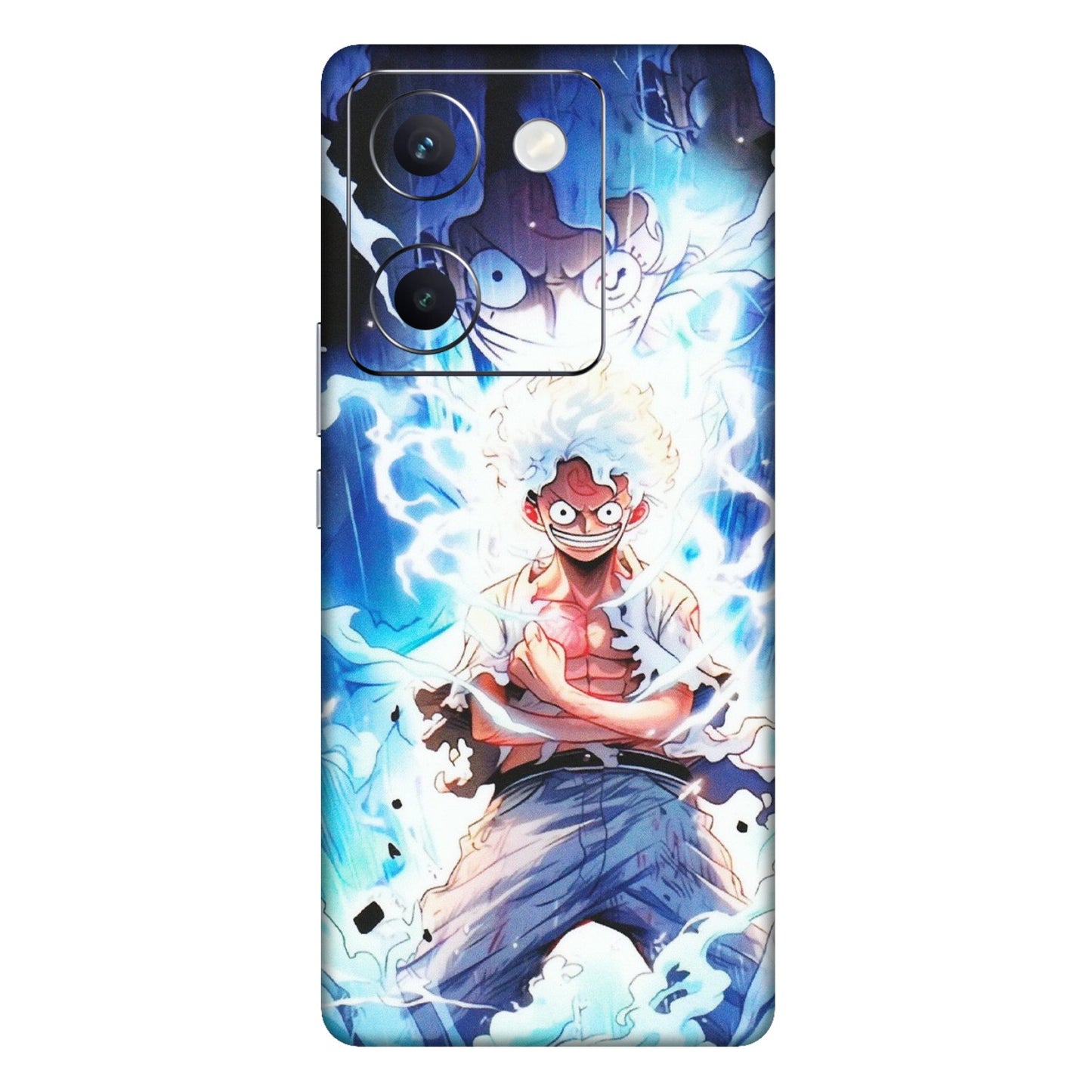VIVO Y Series Phone Skins (All Models) - Blue Thunder Luffy Anime - Matte Finish (M-132) Vivo Y300 Plus (5G)