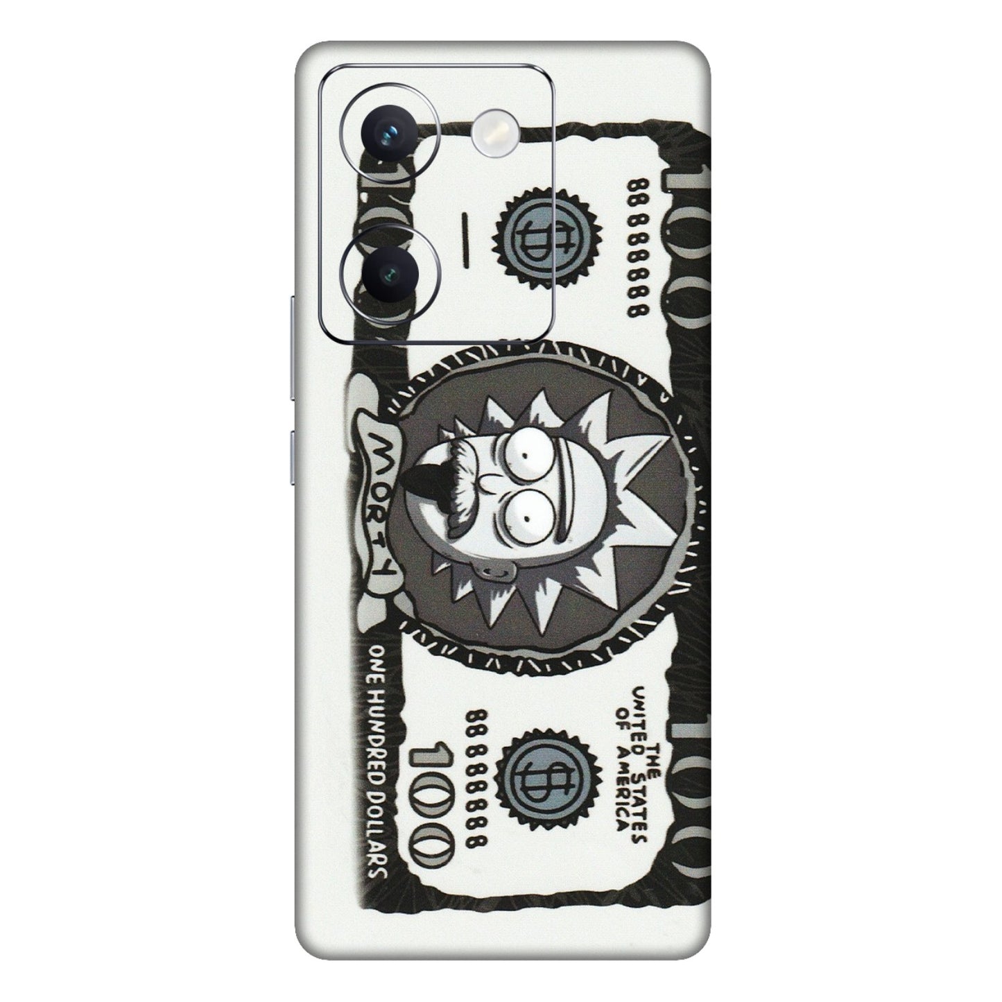 VIVO Y Series Phone Skins (All Models) - Rick And Morty Hundred Dollar Anime - Matte Finish (M-161) Vivo Y300 Plus (5G)