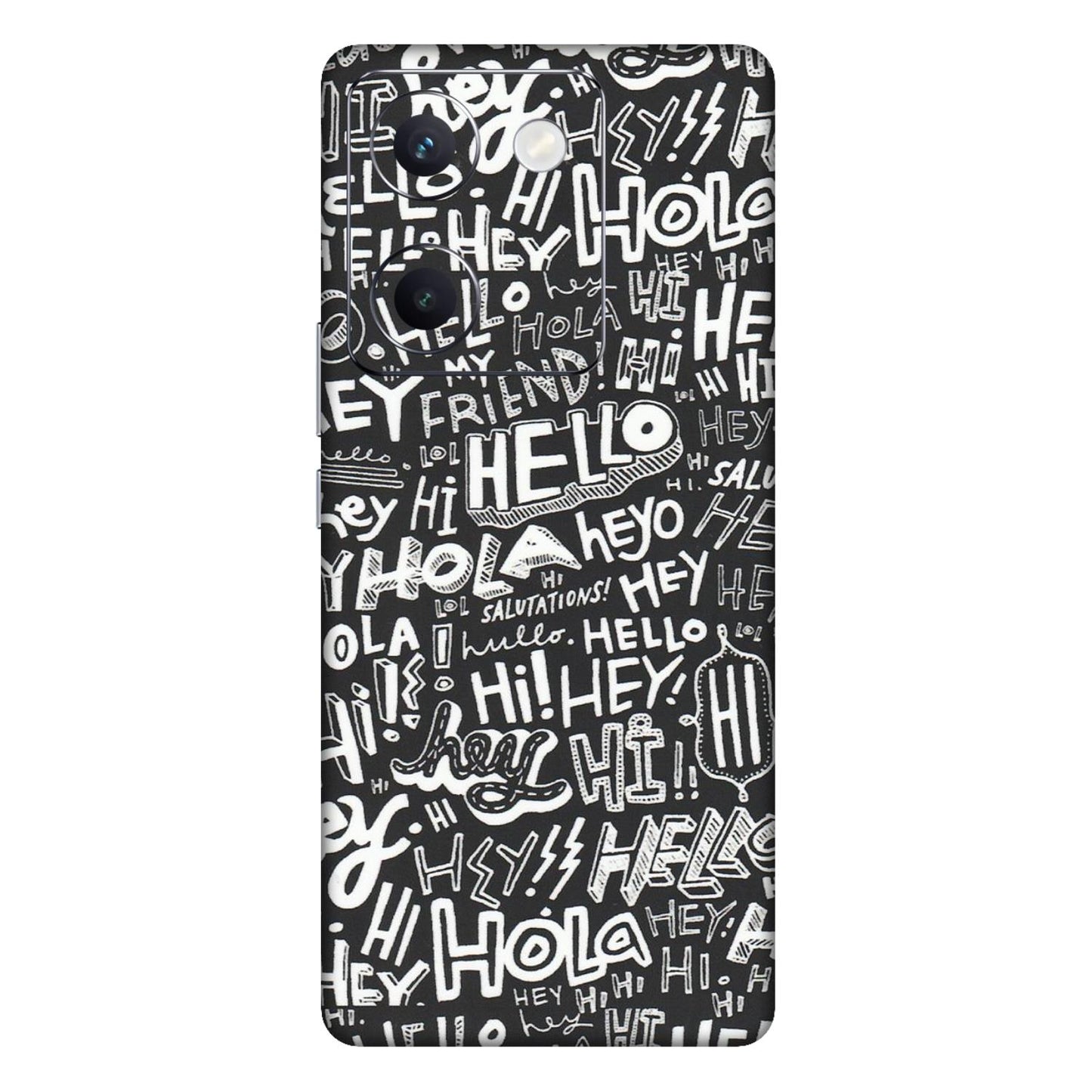 VIVO Y Series Phone Skins (All Models) - Hi Hello Doodles - Matte Finish (M-25) Vivo Y300 Plus (5G)