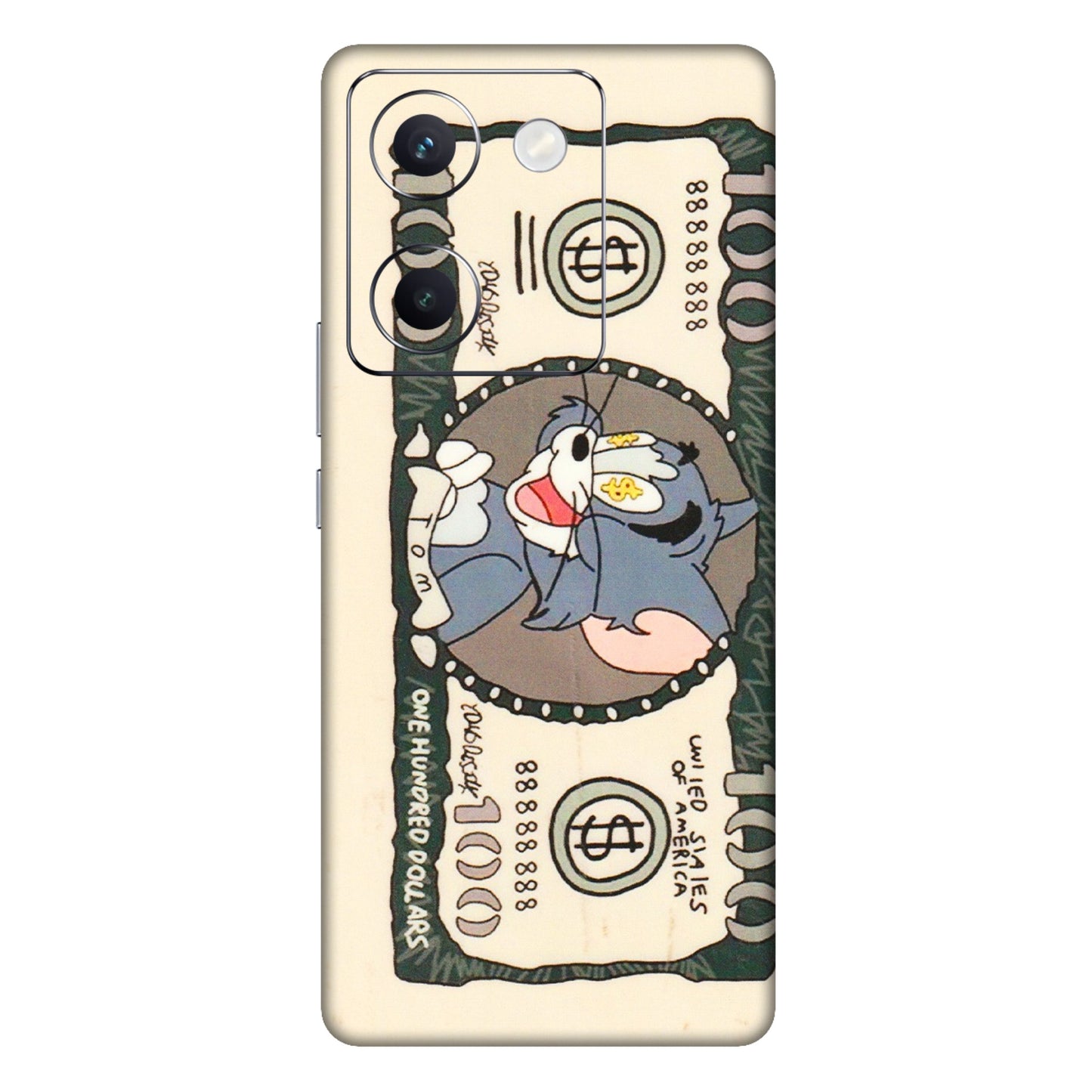 VIVO Y Series Phone Skins (All Models) - One Hundred Dollar Tom - Transparent Finish (T-16) Vivo Y300 Plus (5G)