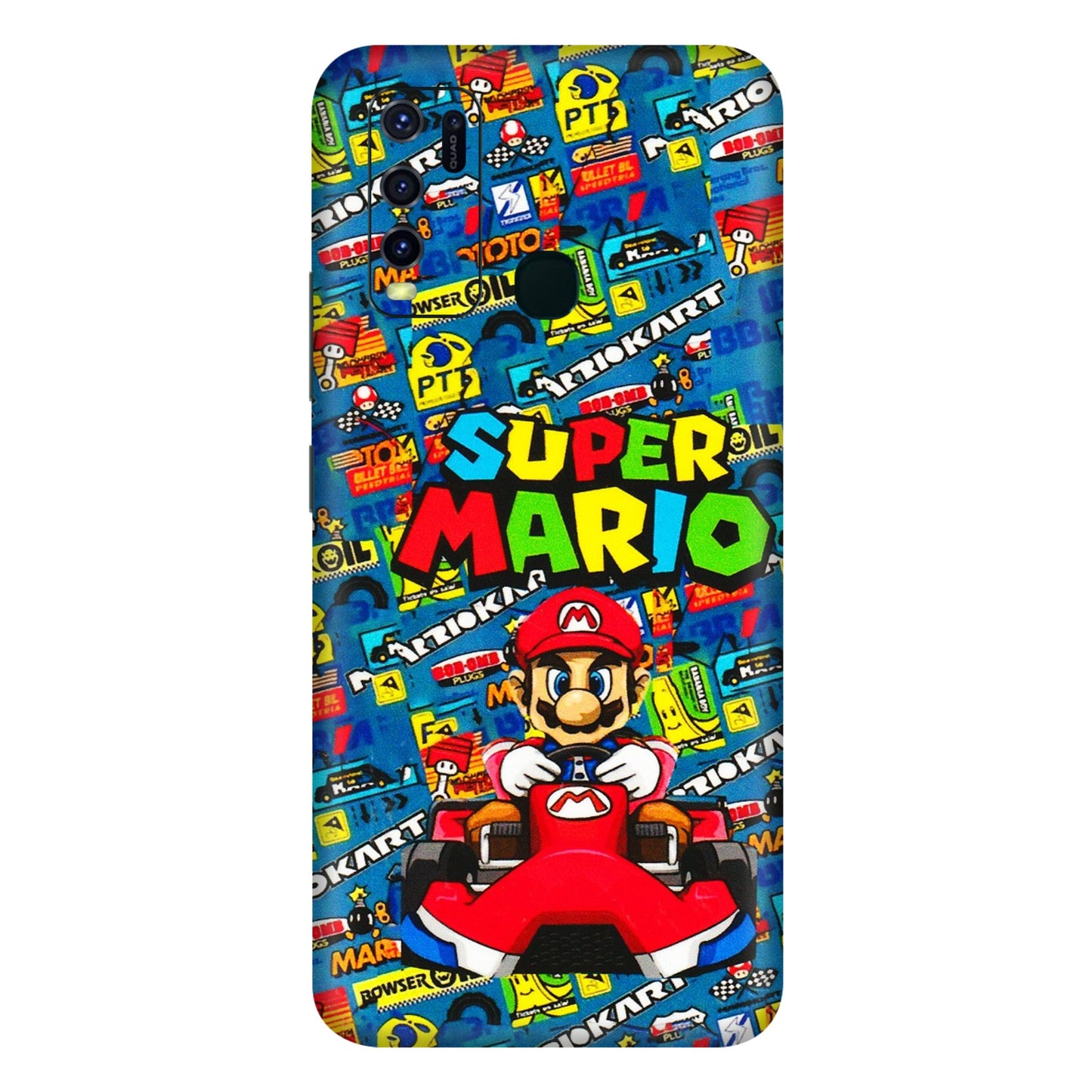 VIVO Y Series Phone Skins (All Models) - Super Mario Kart - 3D Embossed Finish (L-140) Vivo Y30