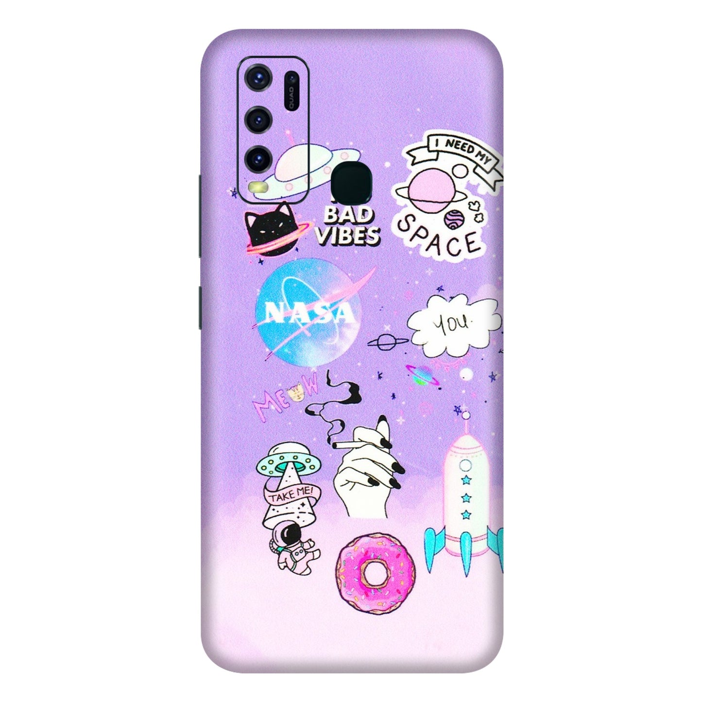 VIVO Y Series Phone Skins (All Models) - I Need My Nasa Skin - 3D Embossed Finish (L-149) Vivo Y30