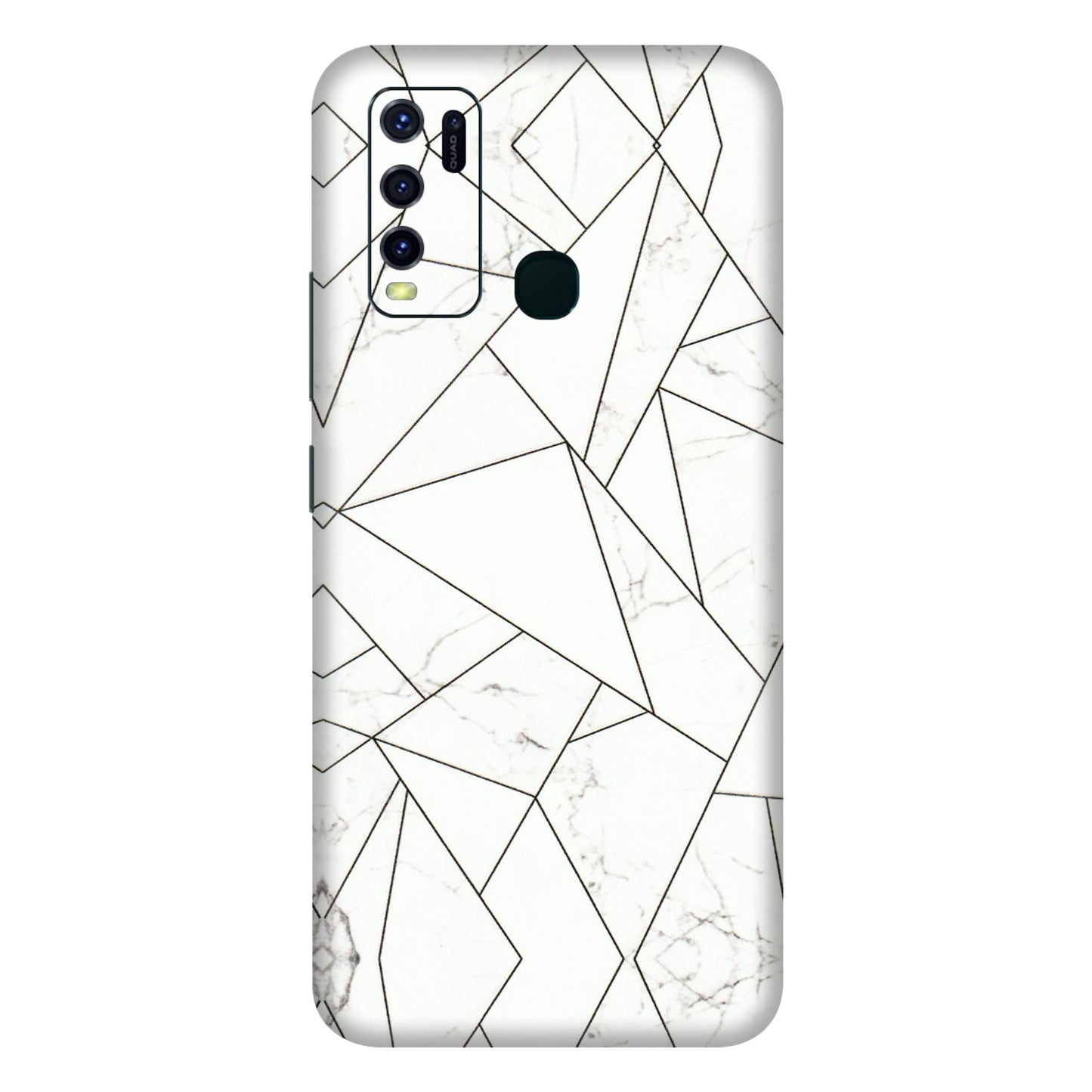 VIVO Y Series Phone Skins (All Models) - Luxury White Marble Effect - 3D Embossed Finish (L-168) Vivo Y30
