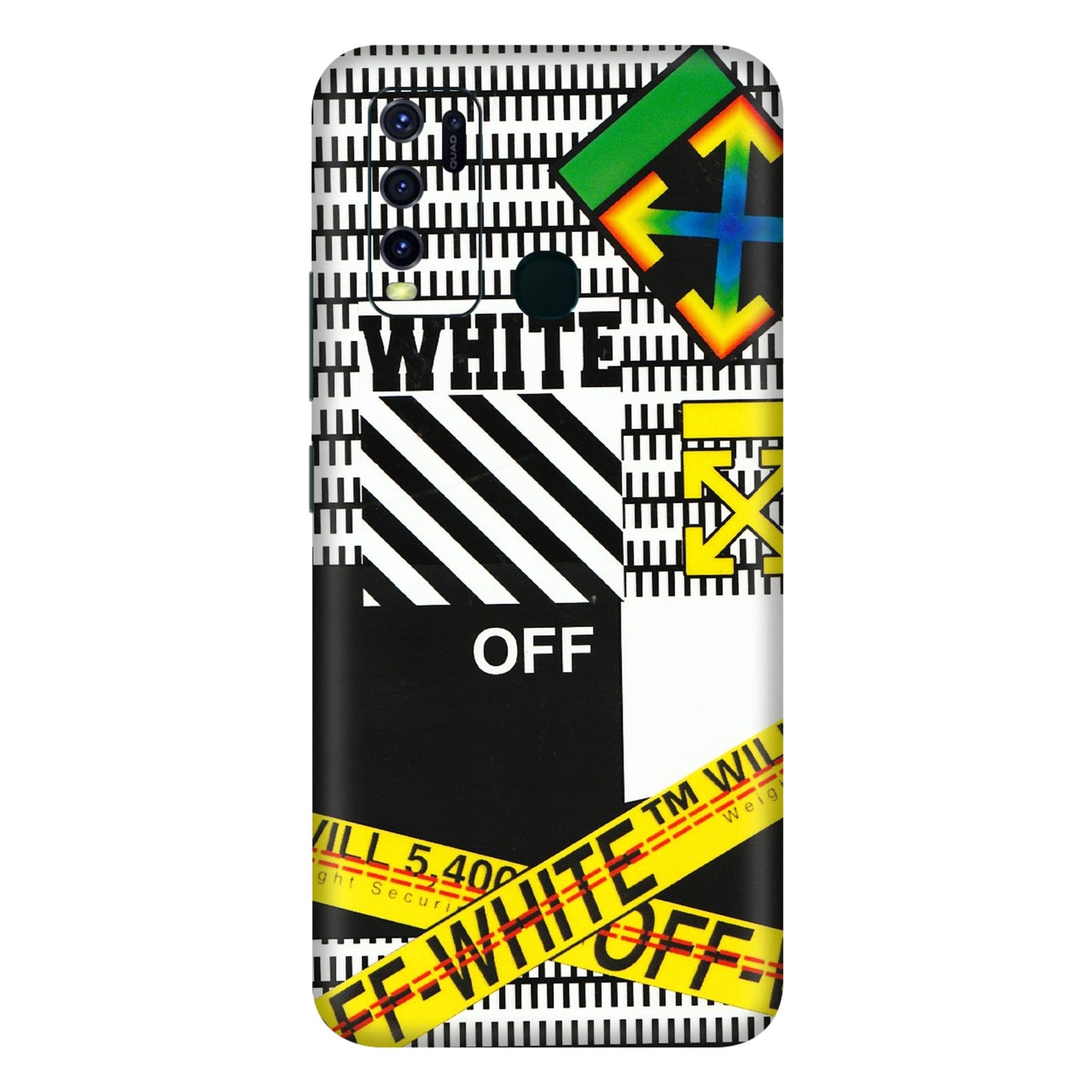 VIVO Y Series Phone Skins (All Models) - White Off Abstract - 3D Embossed Finish (L-172) Vivo Y30