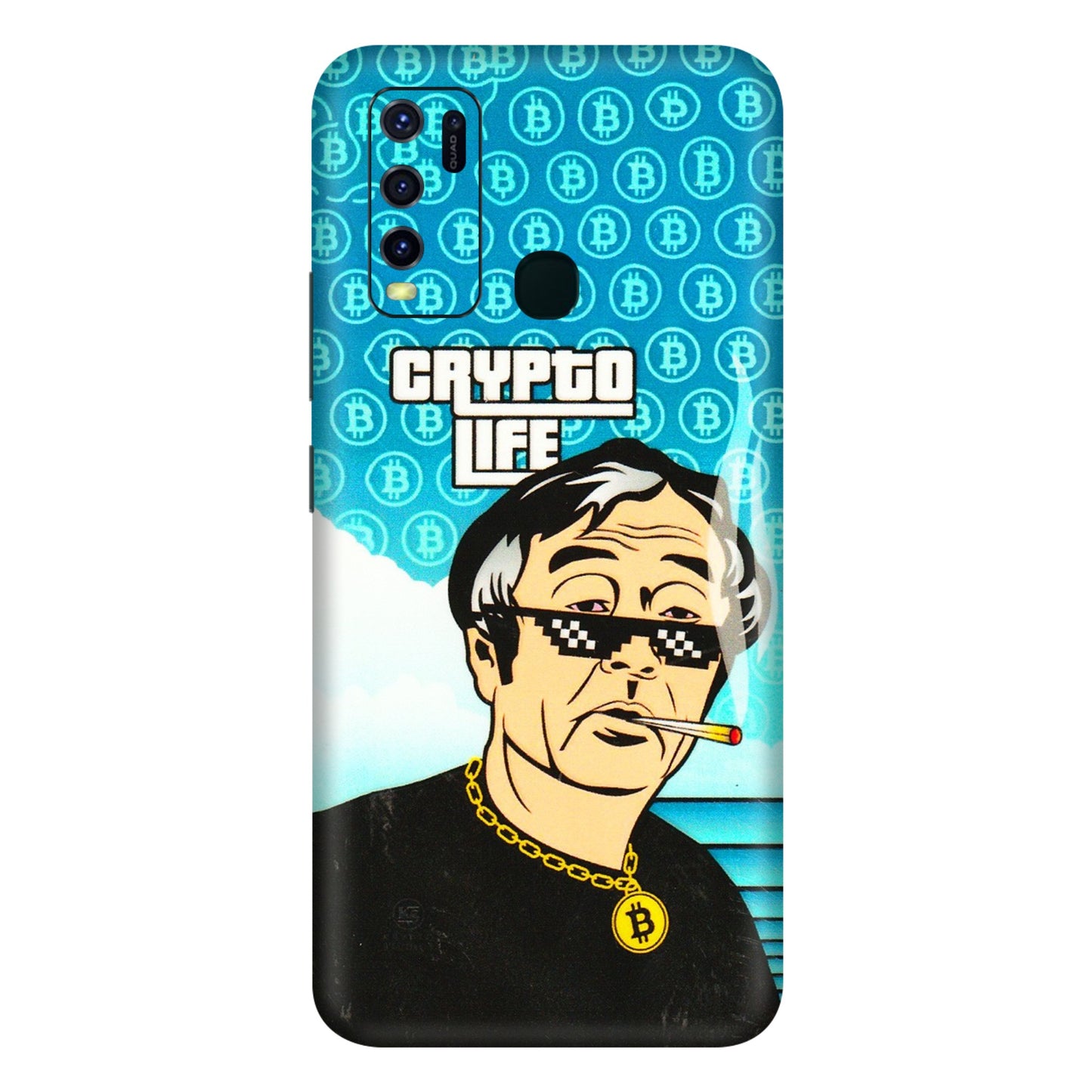VIVO Y Series Phone Skins (All Models) - Crypto Thug Life - 3D Embossed Finish (L-179) Vivo Y30
