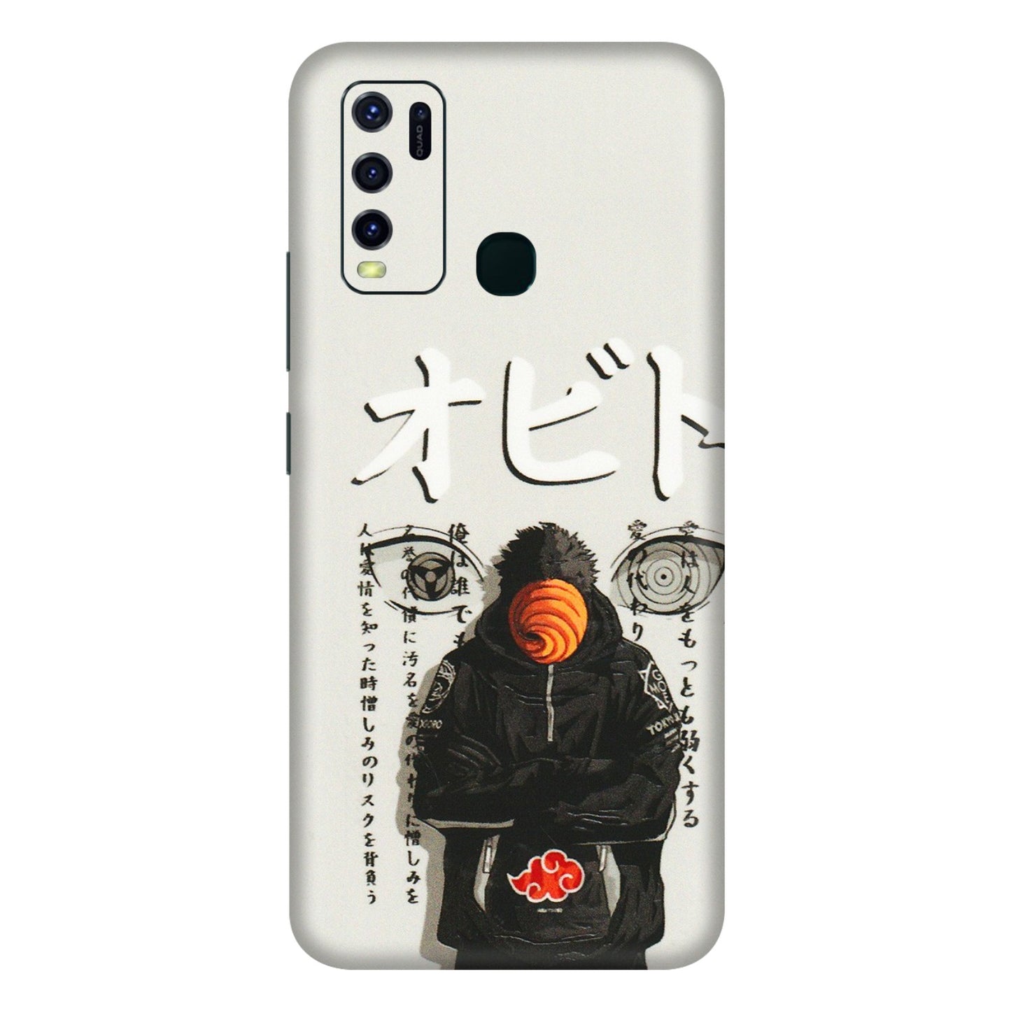 VIVO Y Series Phone Skins (All Models) - Obito Anime Eye - 3D Embossed Finish (L-19) Vivo Y30