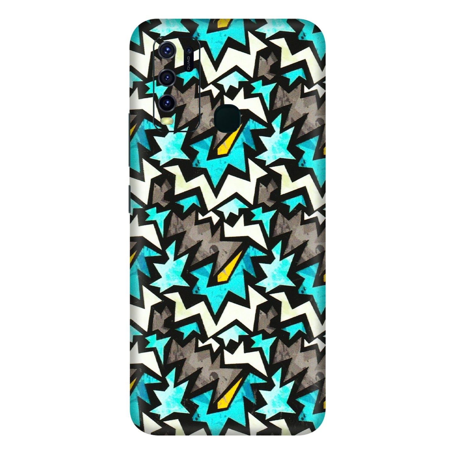 VIVO Y Series Phone Skins (All Models) - Funky Zig Zag - 3D Embossed Finish (L-223) Vivo Y30