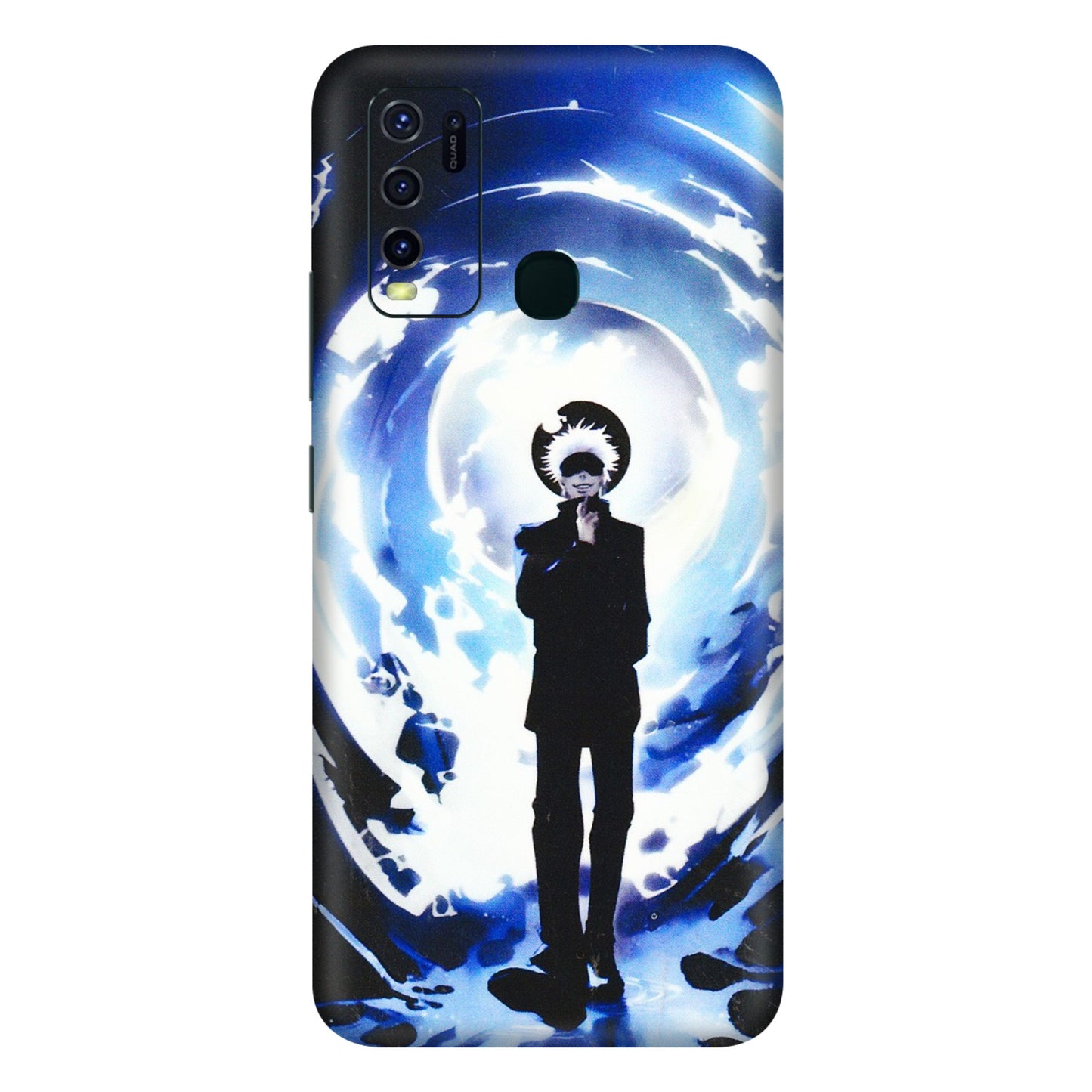 VIVO Y Series Phone Skins (All Models) - Satoru Gojo Dark Blue - 3D Embossed Finish (L-235) Vivo Y30