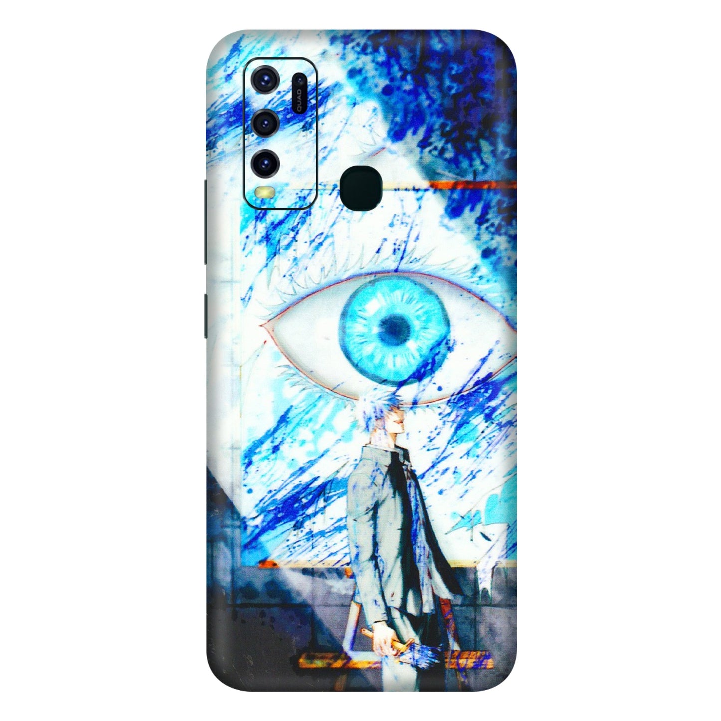 VIVO Y Series Phone Skins (All Models) - Anime Sea Blue Eye - 3D Embossed Finish (L-318) Vivo Y30