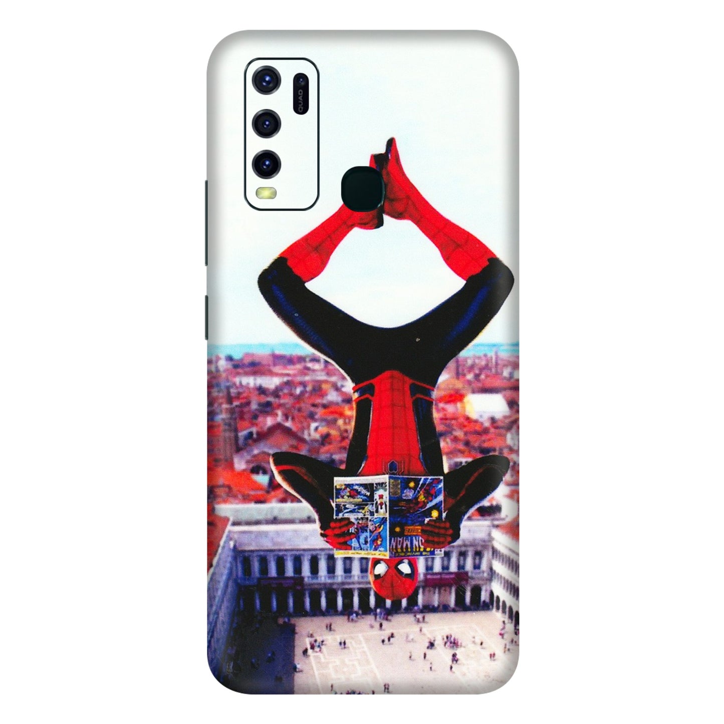 VIVO Y Series Phone Skins (All Models) - Spiderman Hanging - 3D Embossed Finish (L-53) Vivo Y30