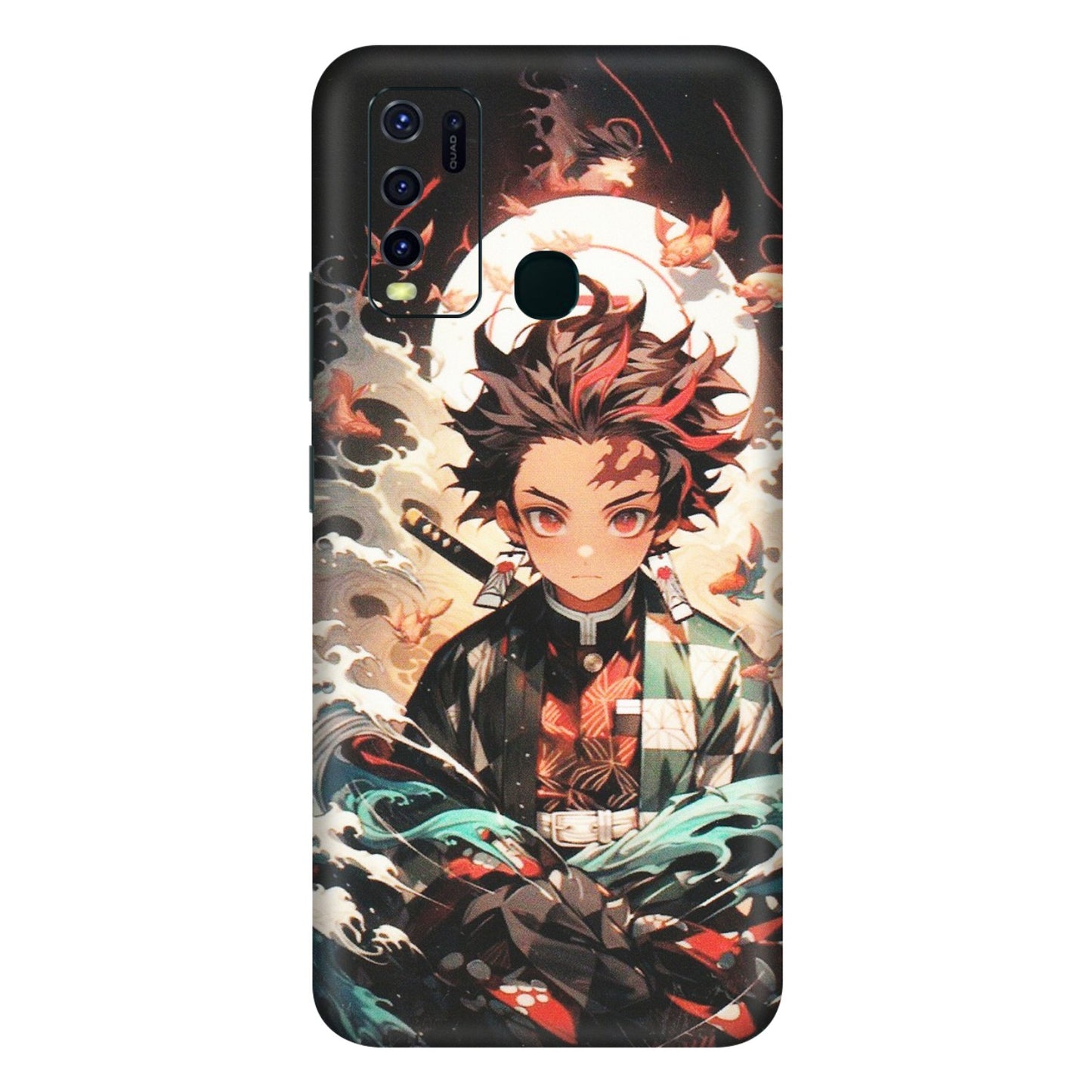 VIVO Y Series Phone Skins (All Models) - Tanjiro Demon Slayer Anime - Matte Finish (M-158) Vivo Y30