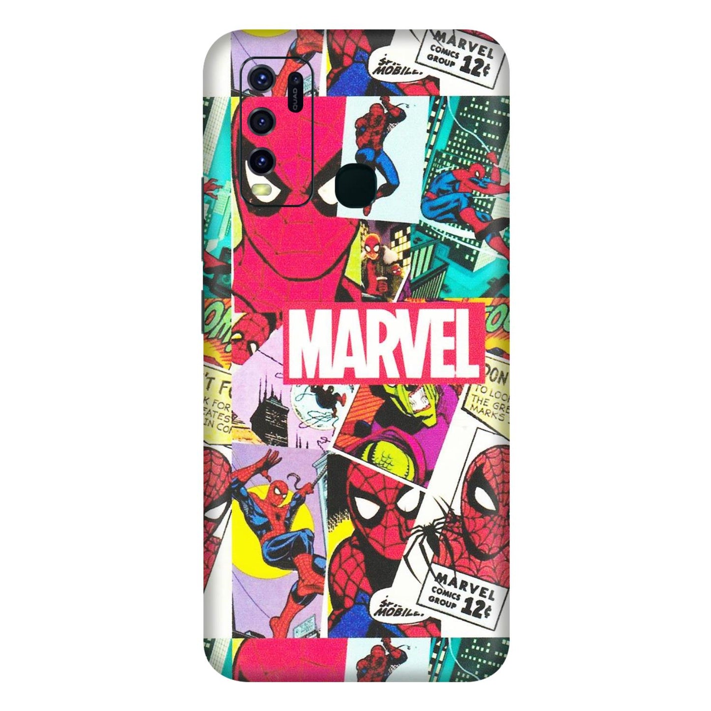 VIVO Y Series Phone Skins (All Models) - Marvel Comic Spiderman Grafitti - Matte Finish (M-72) Vivo Y30