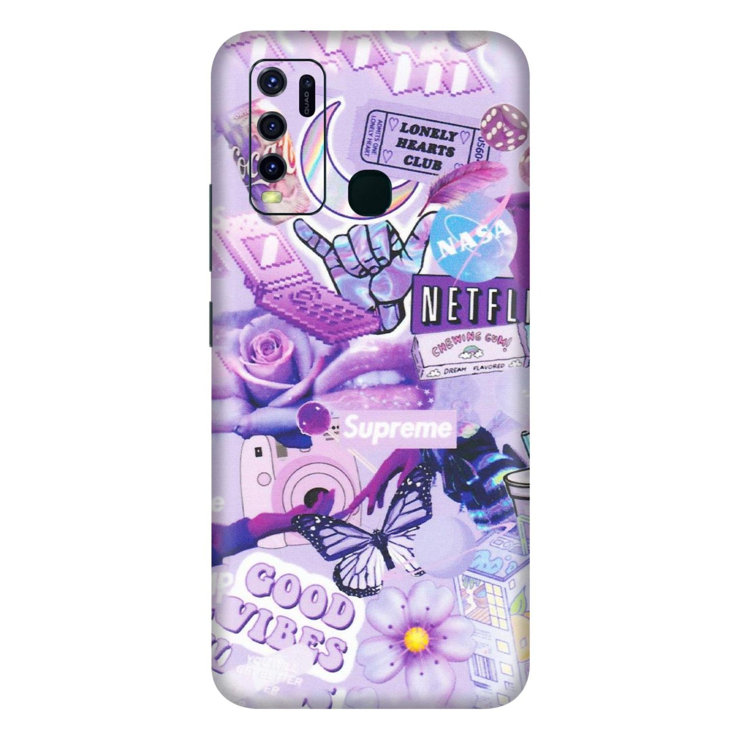 VIVO Y Series Phone Skins (All Models) - Supreme Purple Magic - Matte Finish (M-88) Vivo Y30