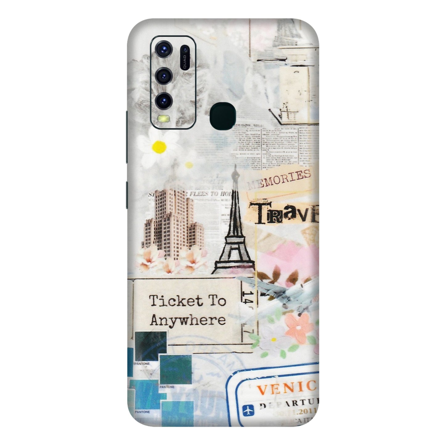 VIVO Y Series Phone Skins (All Models) - Travel Memories - Transparent Finish (T-09) Vivo Y30