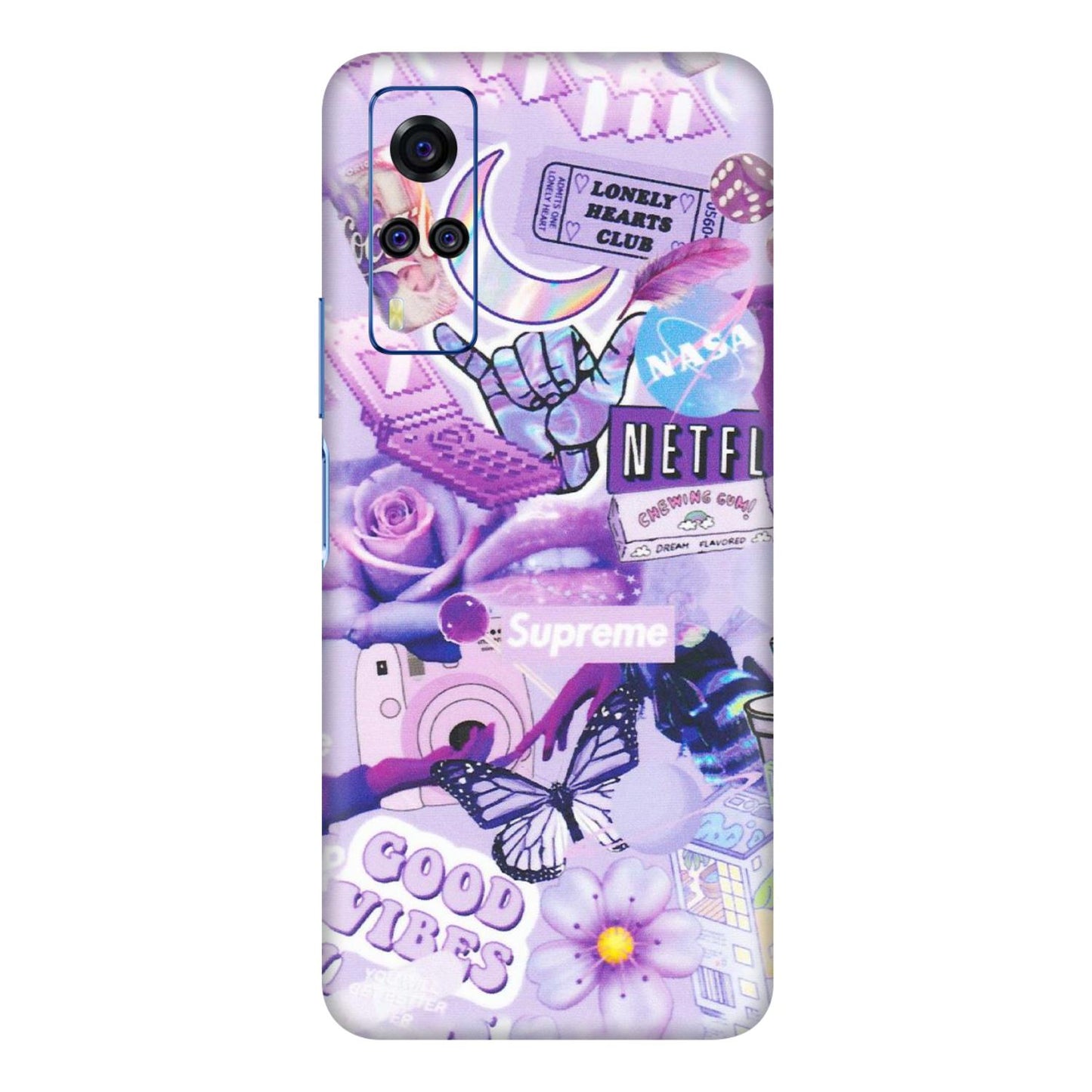 VIVO Y Series Phone Skins (All Models) - Supreme Purple Magic - Matte Finish (M-88) Vivo Y31