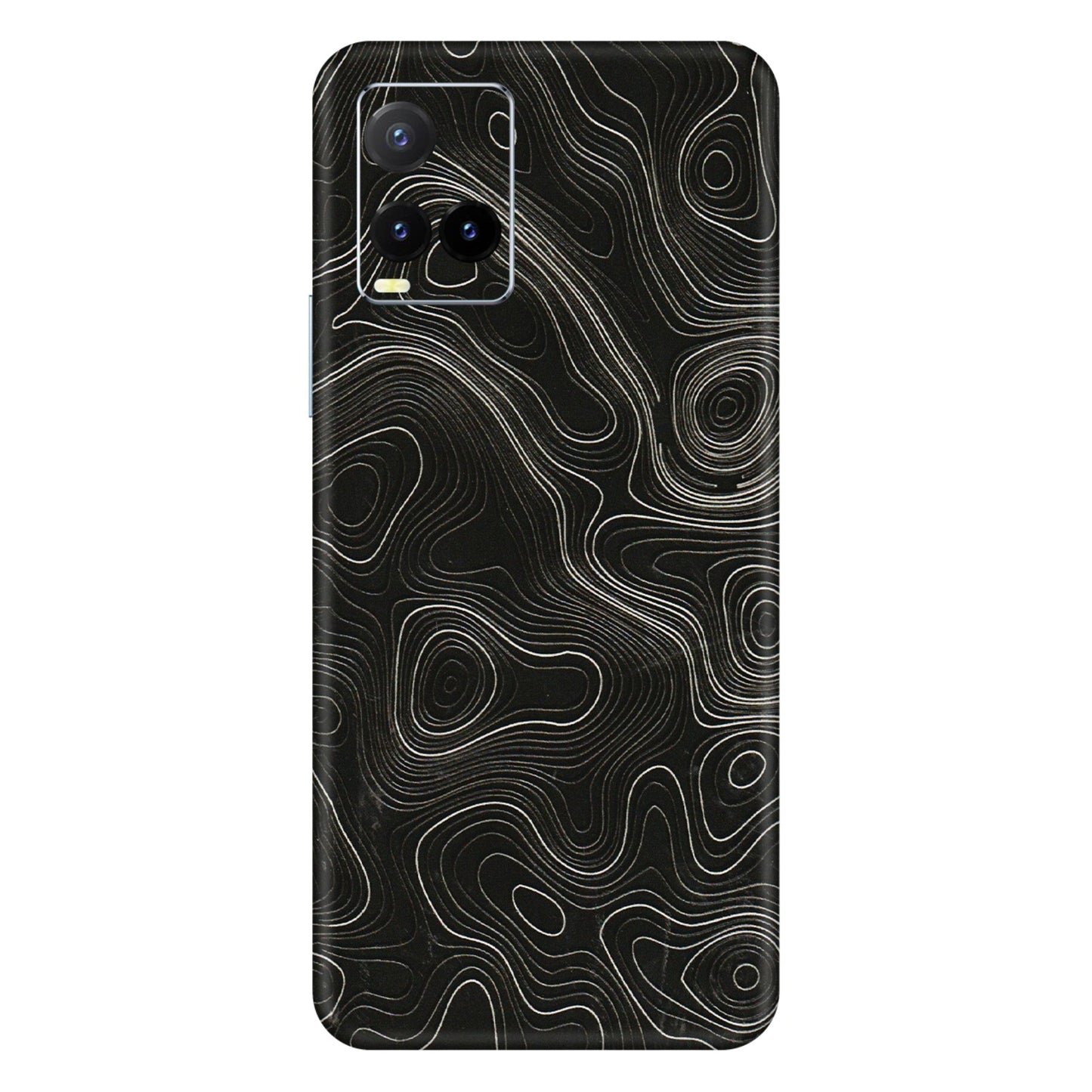 VIVO Y Series Phone Skins (All Models) - Black Swirl - 3D Embossed Finish (L-196) Vivo Y33T