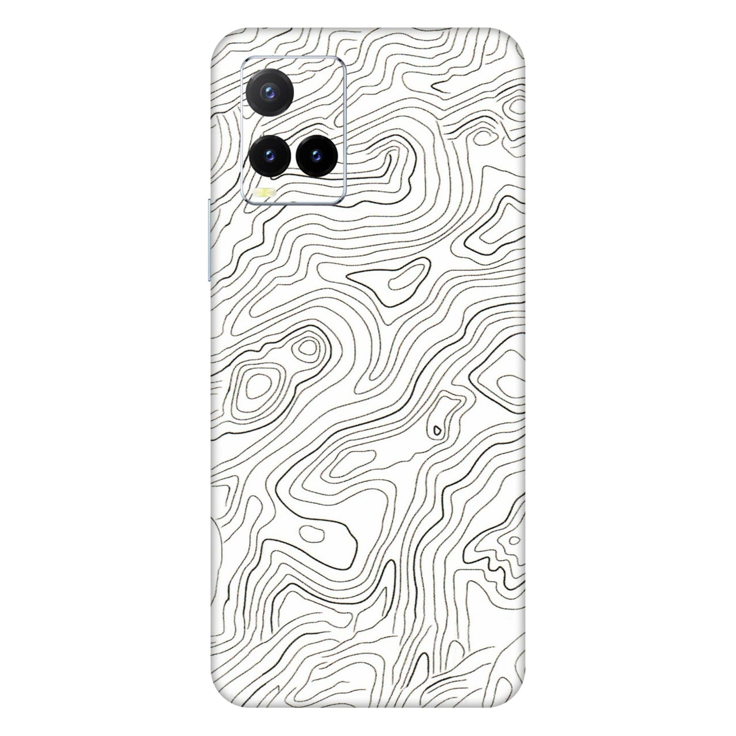 VIVO Y Series Phone Skins (All Models) - White Black Swirls - 3D Embossed Finish (L-219) Vivo Y33T