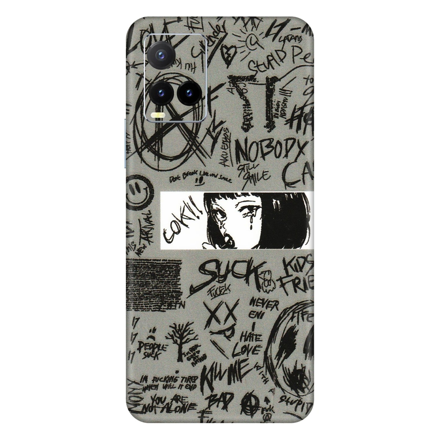 VIVO Y Series Phone Skins (All Models) - Never Have Love Anime - 3D Embossed Finish (L-260) Vivo Y33T