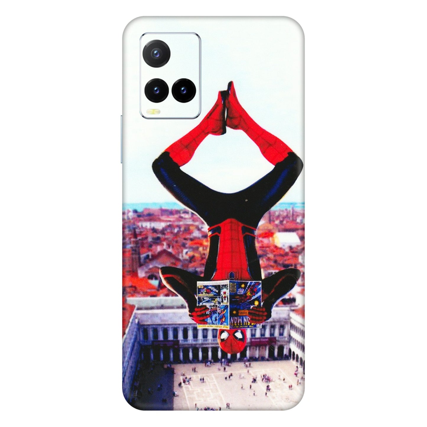 VIVO Y Series Phone Skins (All Models) - Spiderman Hanging - 3D Embossed Finish (L-53) Vivo Y33T