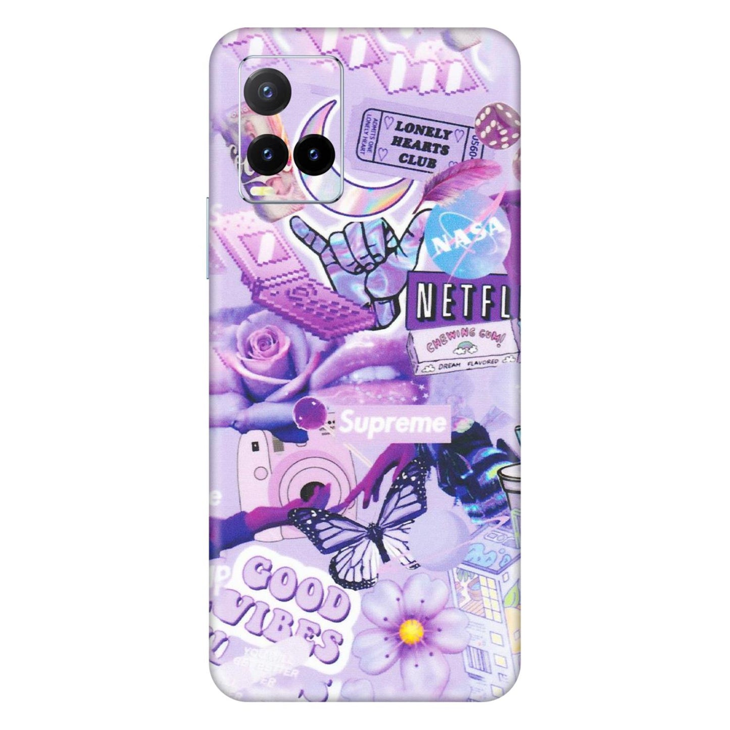 VIVO Y Series Phone Skins (All Models) - Supreme Purple Magic - Matte Finish (M-88) Vivo Y33T