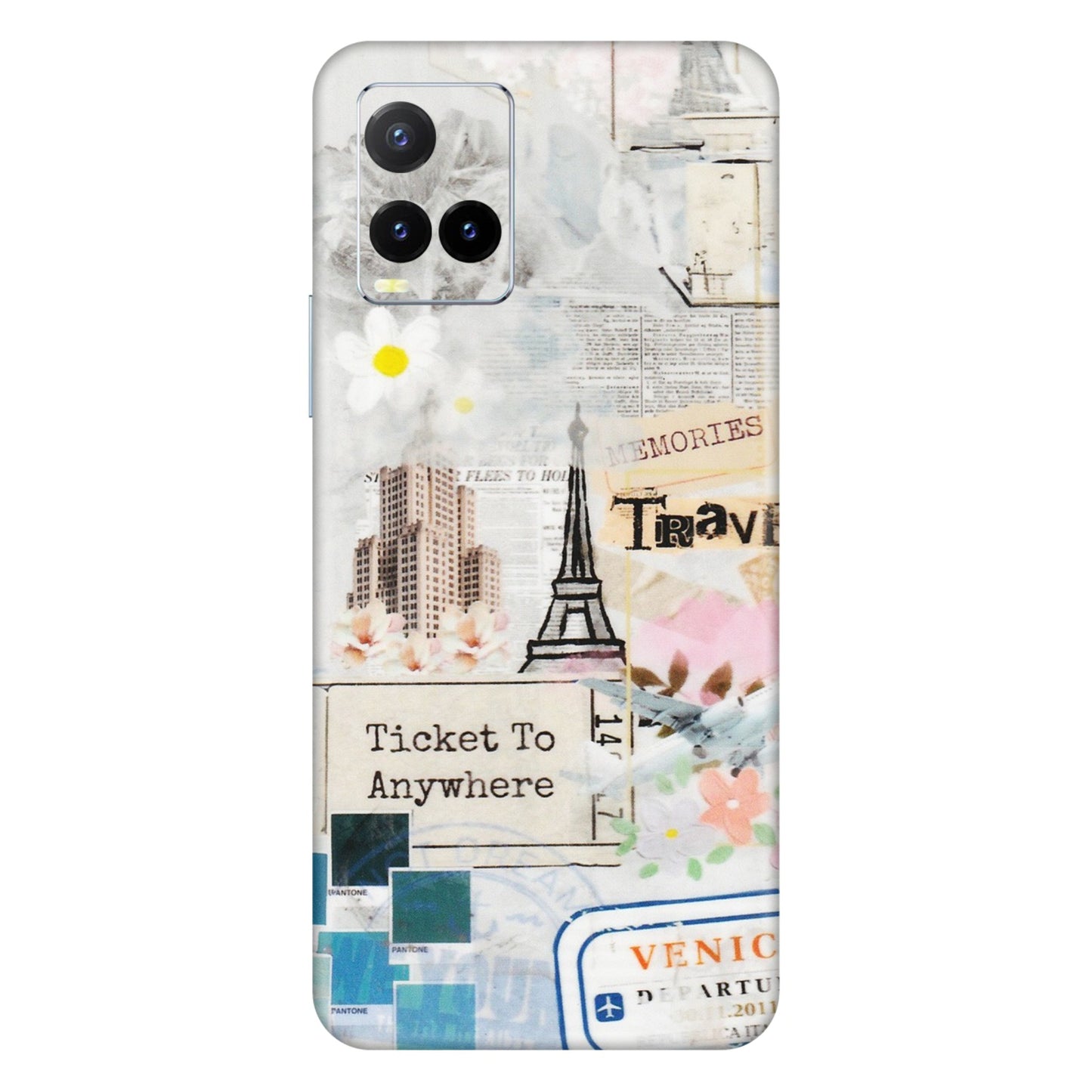 VIVO Y Series Phone Skins (All Models) - Travel Memories - Transparent Finish (T-09) Vivo Y33T