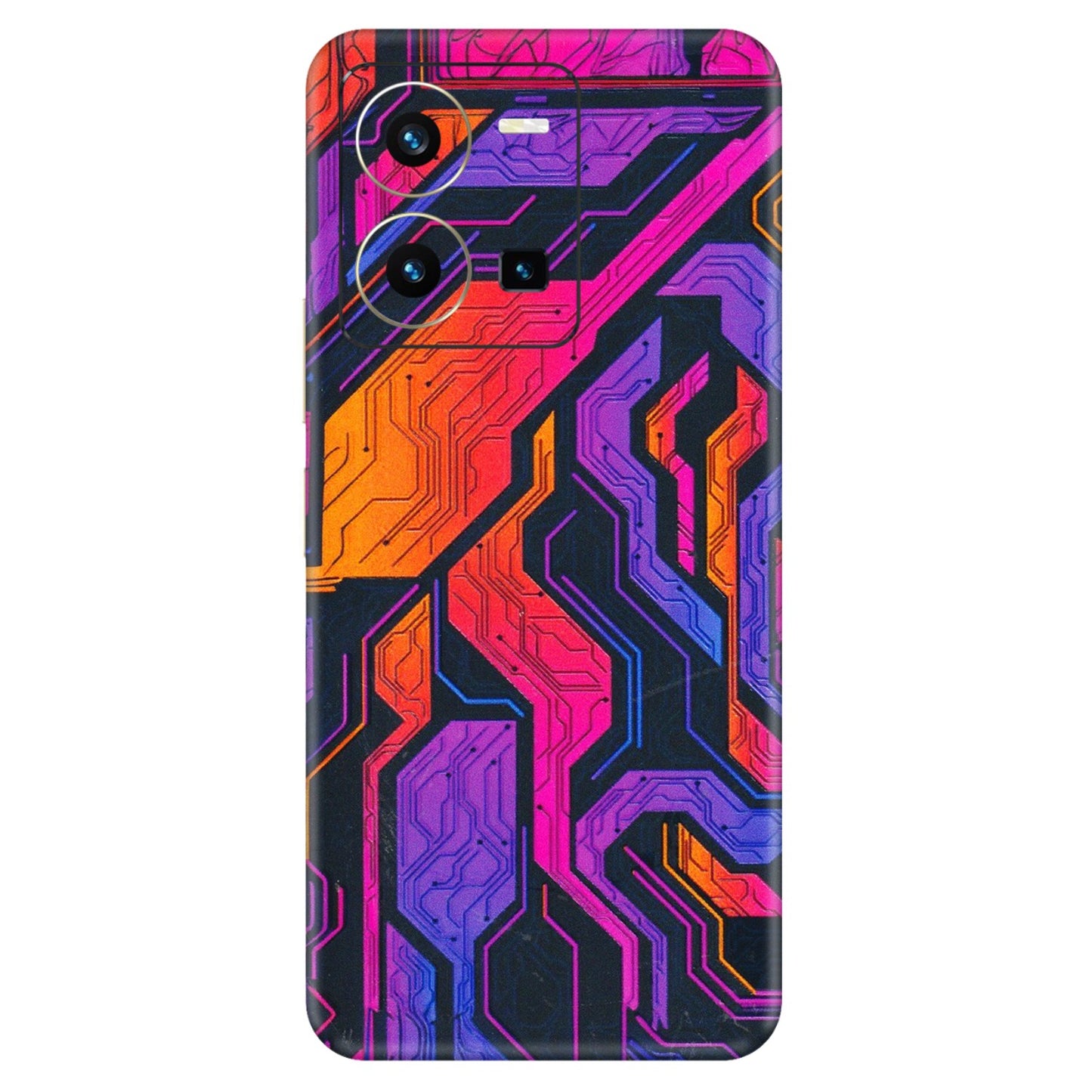 VIVO Y Series Phone Skins (All Models) - Tech Circuits Futuristic - 3D Embossed Finish (L-07) Vivo Y35 2022